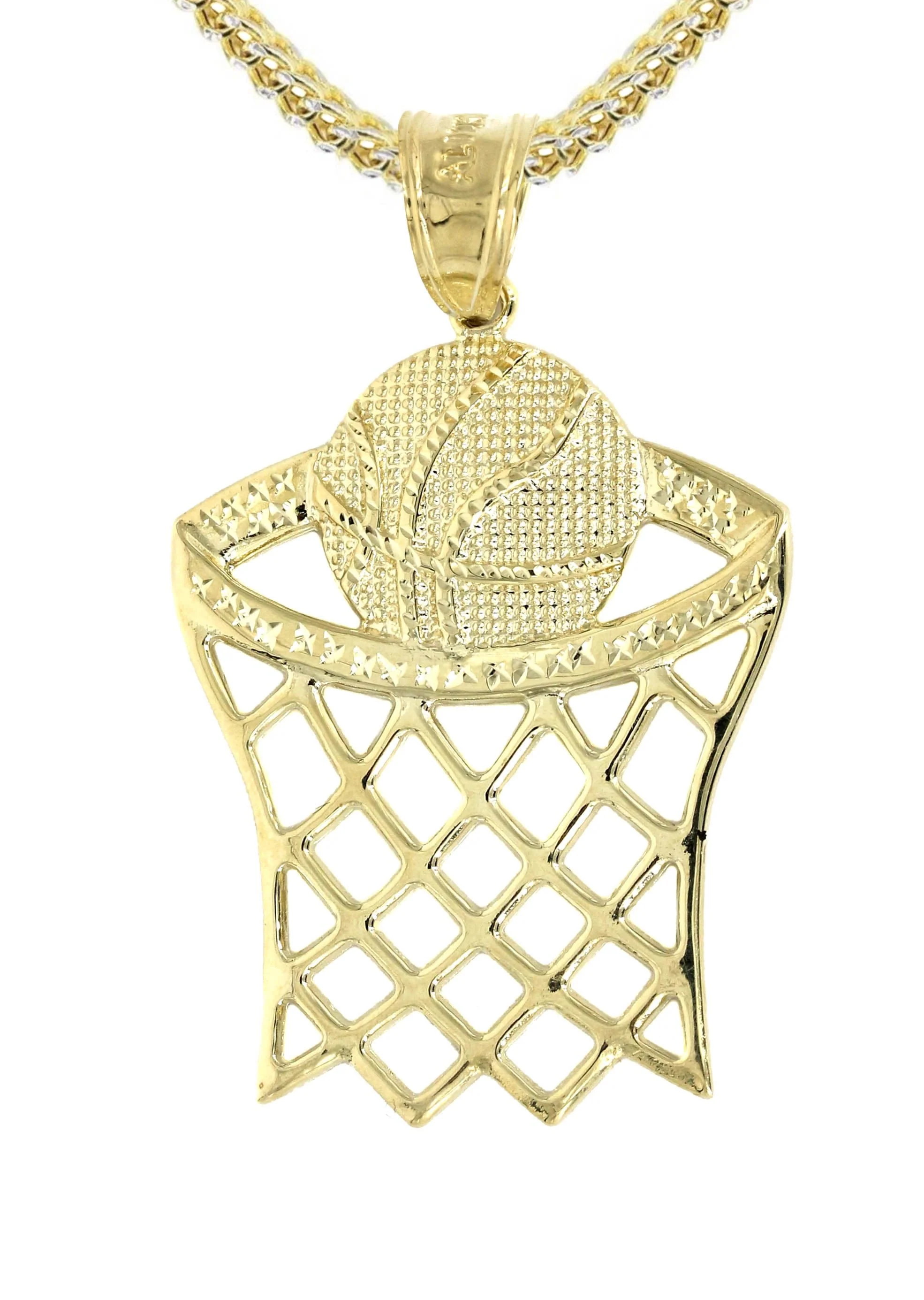 10K Yellow Gold Basketball Necklace | Appx. 14.7 Grams - Image 2