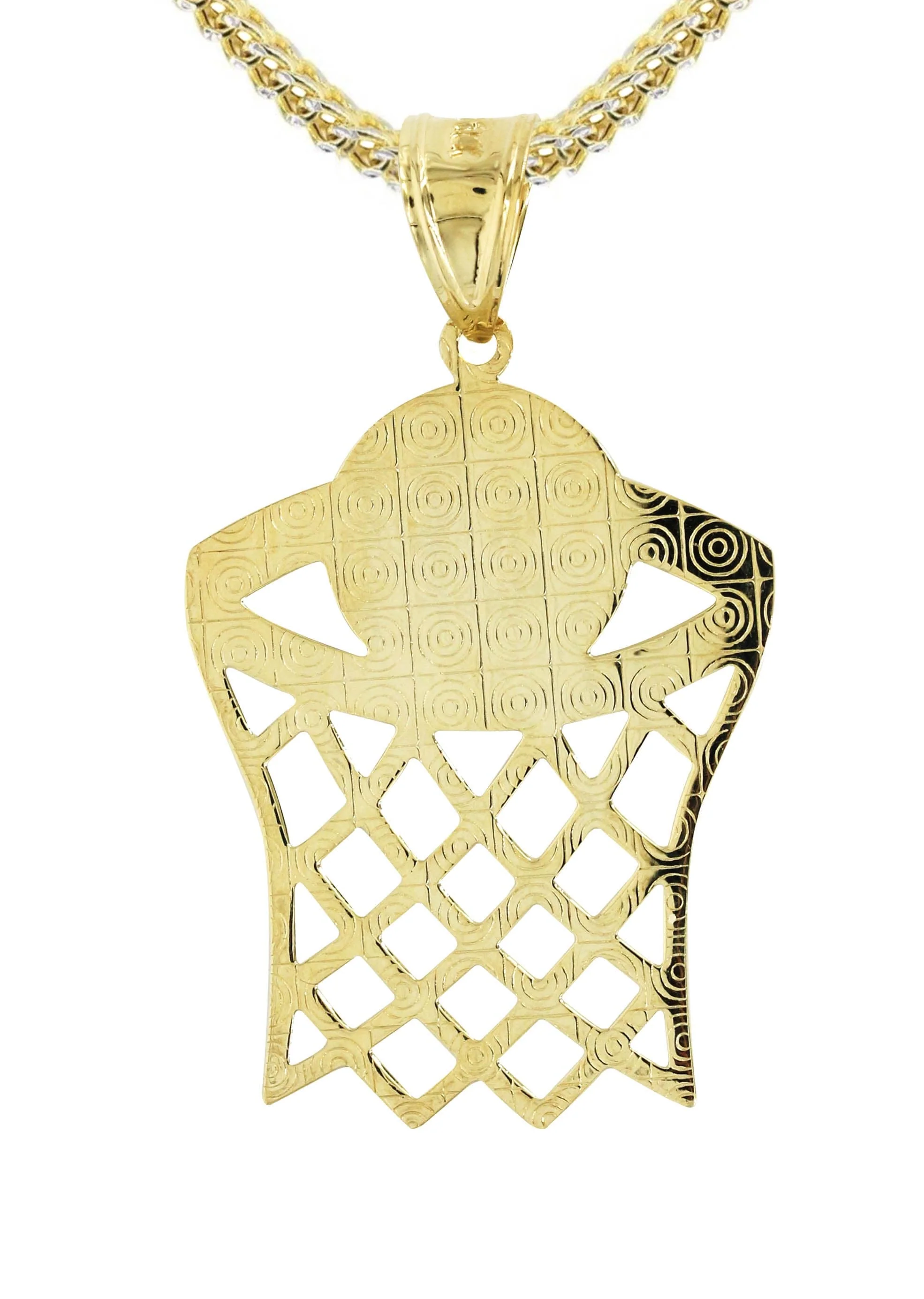 10K Yellow Gold Basketball Necklace | Appx. 14.7 Grams - Image 3