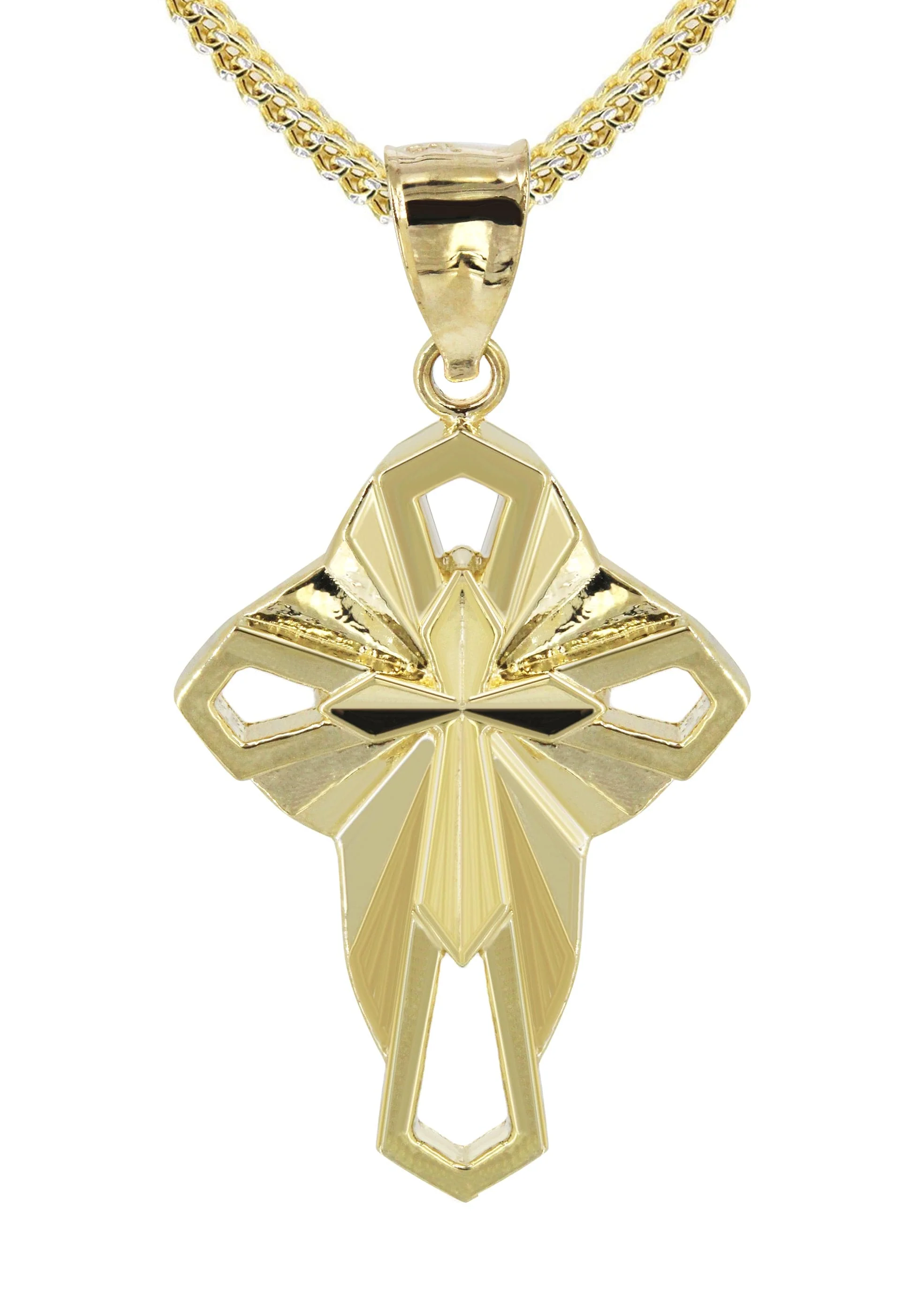 10K Yellow Gold Cross  Necklace | Appx. 10.9 Grams - Image 2