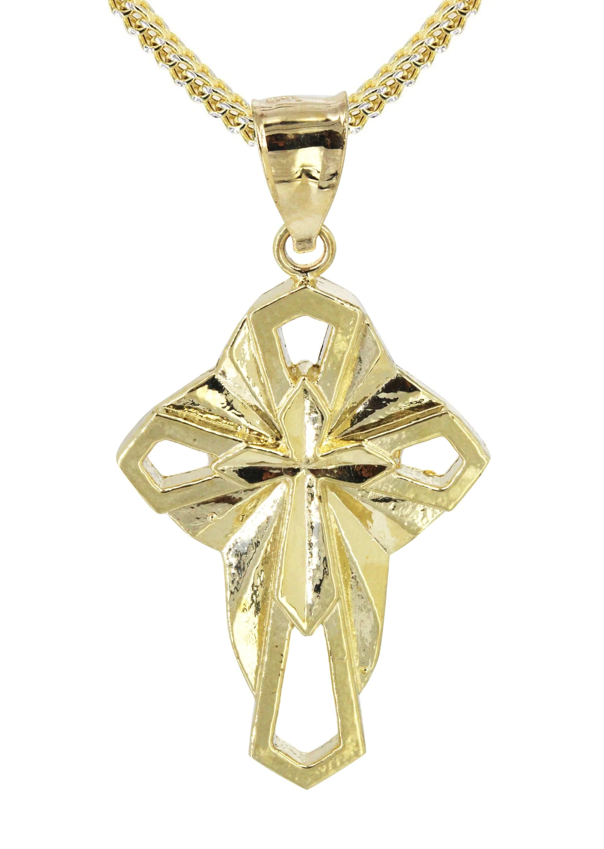 10K Yellow Gold Cross  Necklace | Appx. 10.9 Grams - Image 3