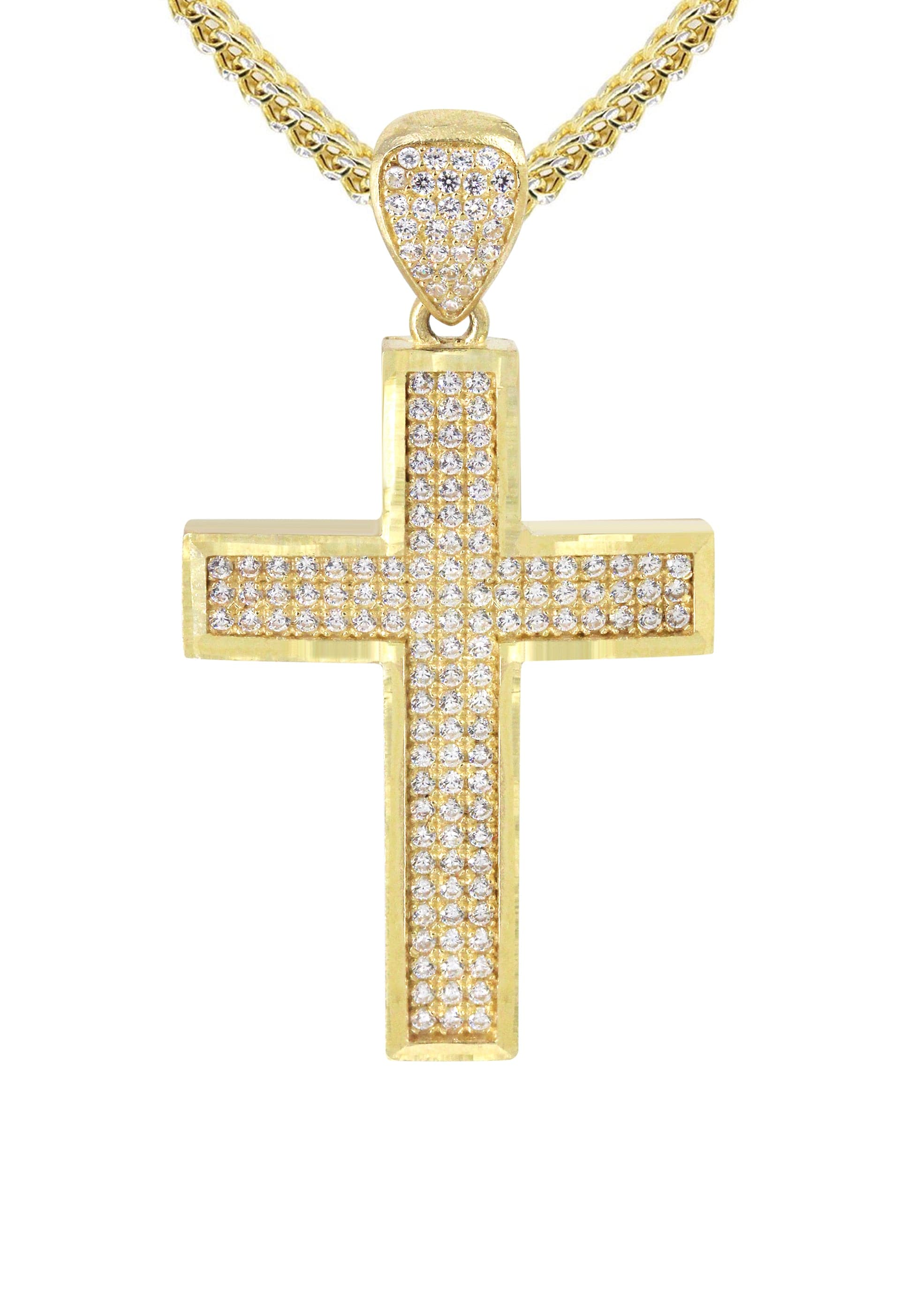 10K Yellow Gold Cross Necklace | Appx. 14.7 Grams - Image 2