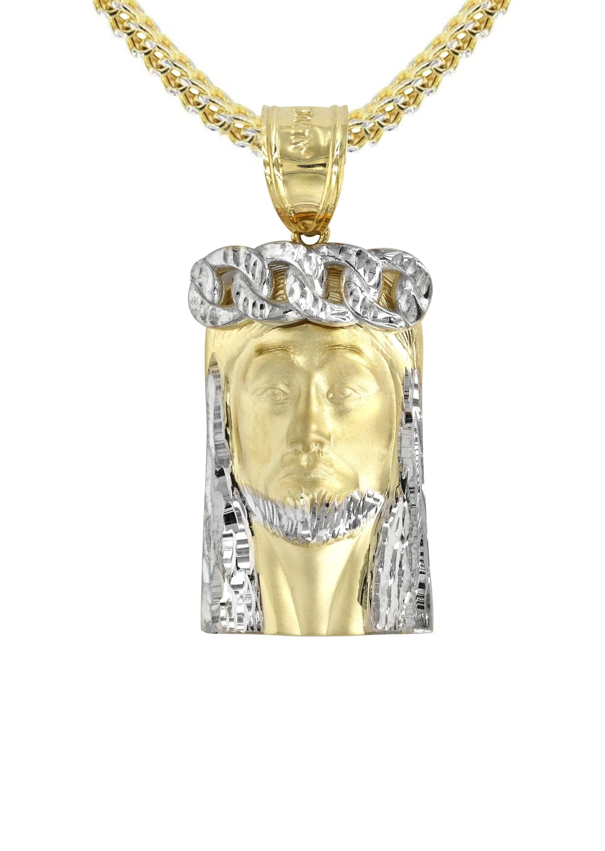 10K Yellow Gold Jesus Piece Necklace | Appx. 20 Grams - Image 2