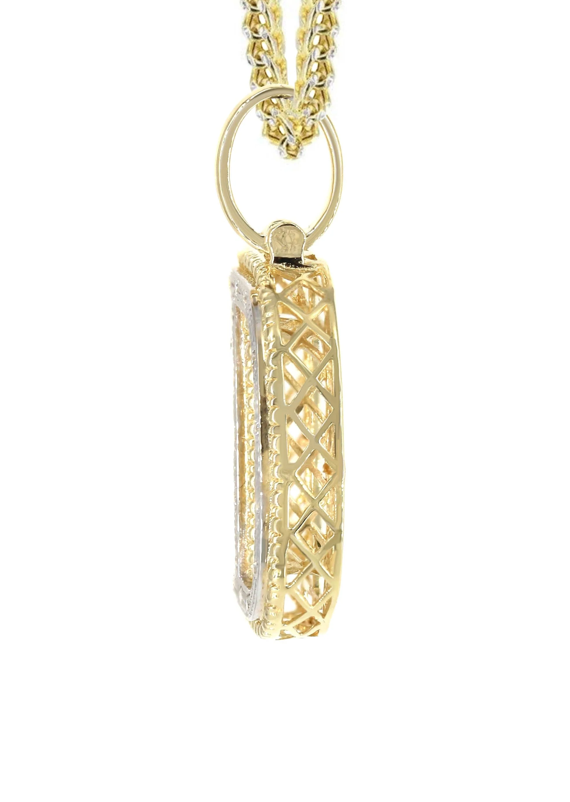 Diamond 10K Yellow Gold Letter "D" Necklace | Appx. 13.3 Grams - Image 4