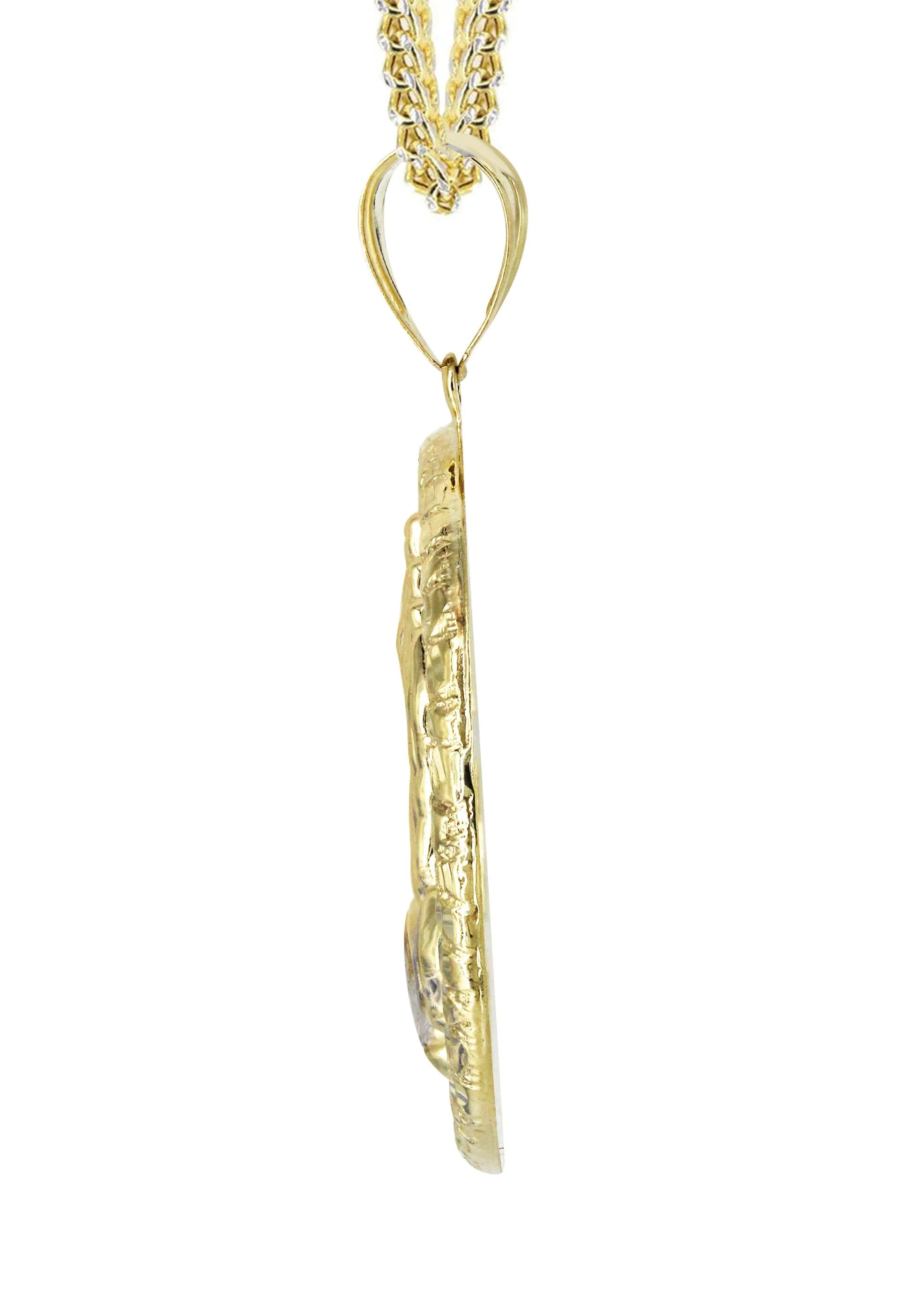 10K Yellow Gold Praying Hands Necklace | Appx. 16.8 Grams - Image 4