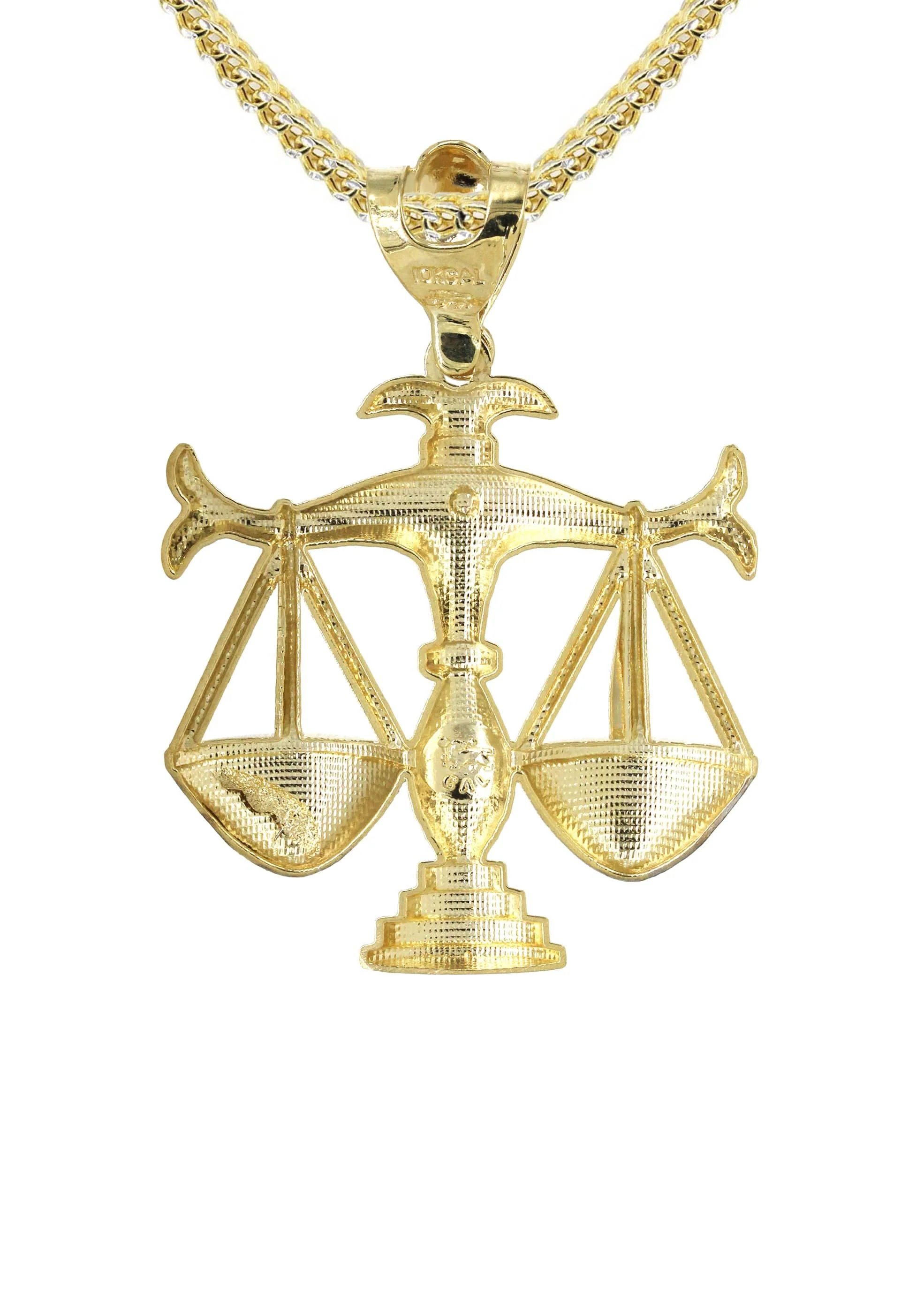 10K Yellow Gold Scales of Justice Necklace | Appx. 23.3 Grams - Image 3
