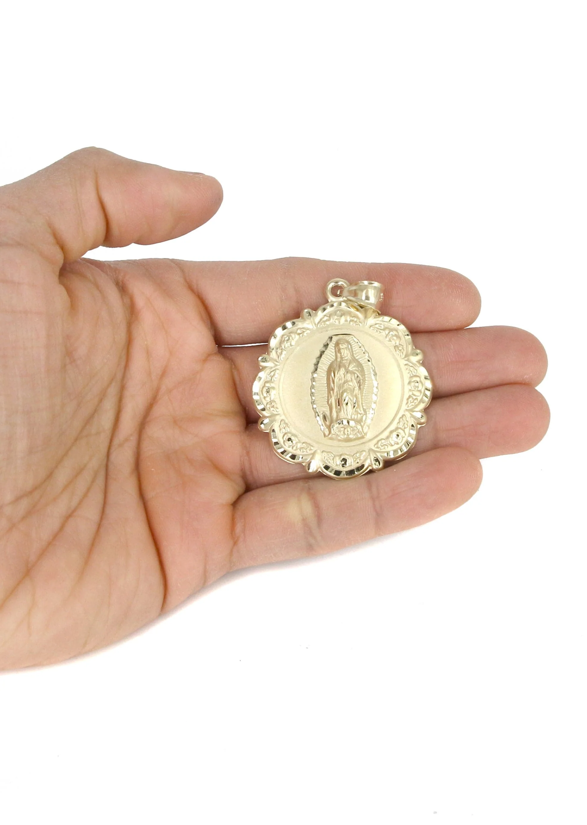 10K Yellow Gold Virgin Mary Necklace | Appx. 15.2 Grams - Image 5
