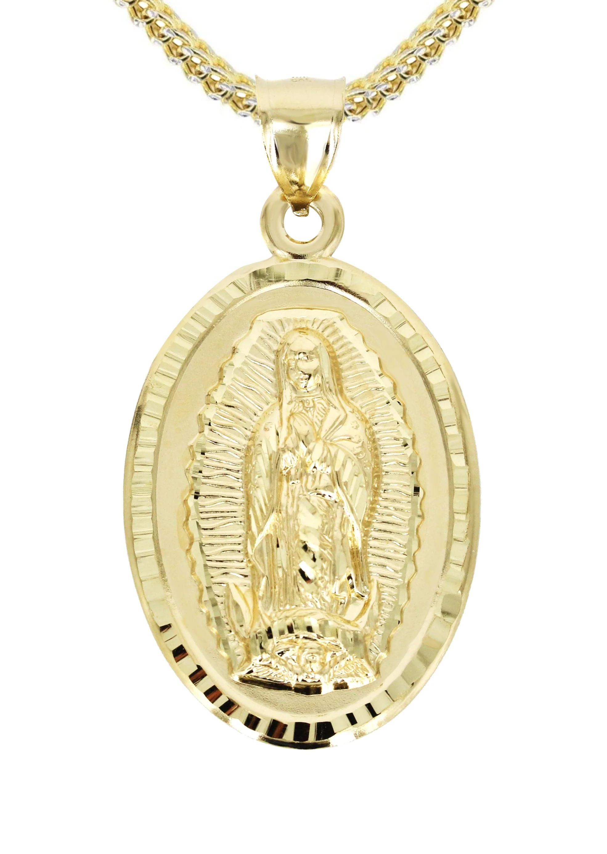 10K Yellow Gold Virgin Mary Necklace | Appx. 15 Grams - Image 2