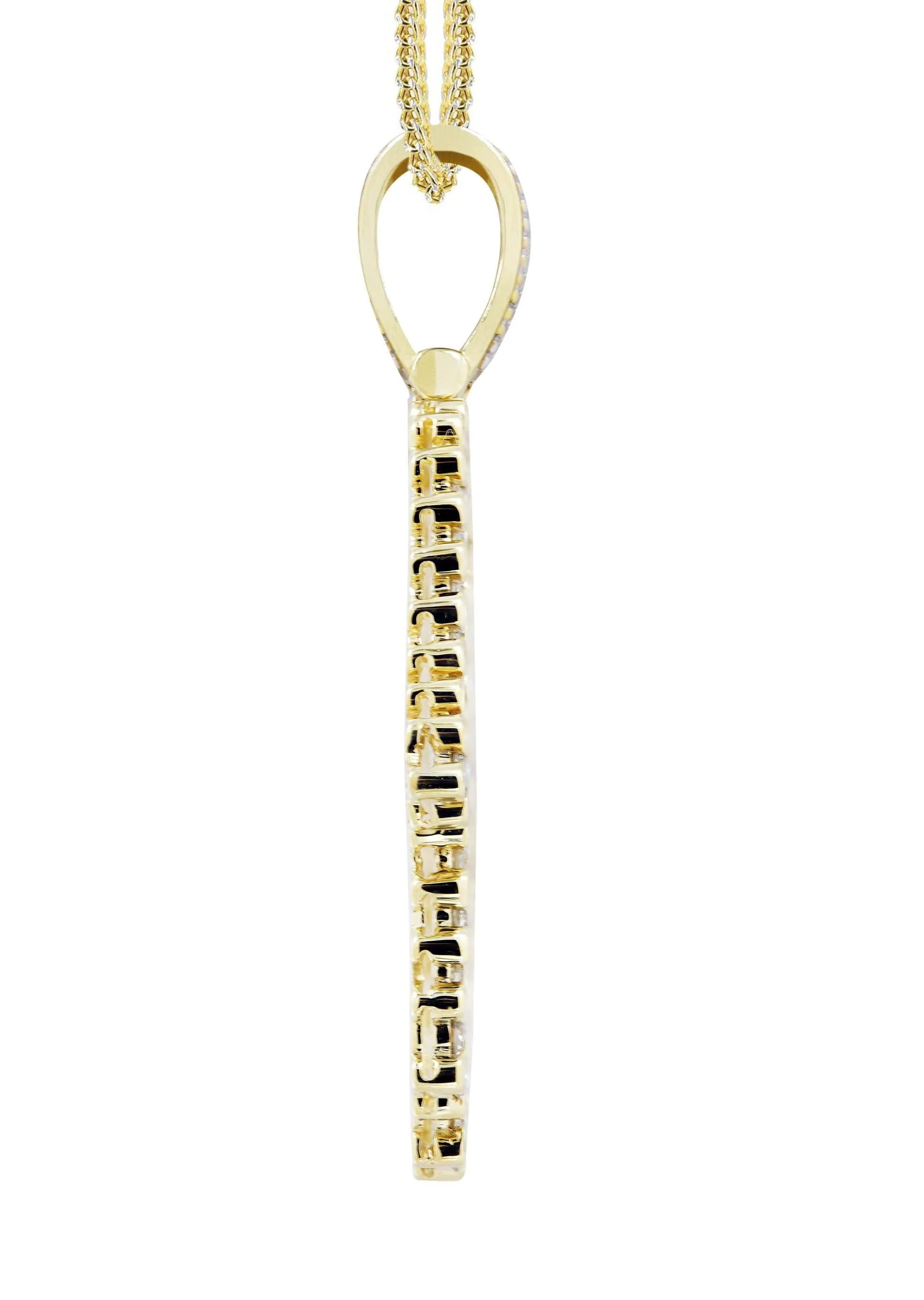 10K Yellow Gold Hamsa Diamond Necklace  | 1.75 Carats - Image 4