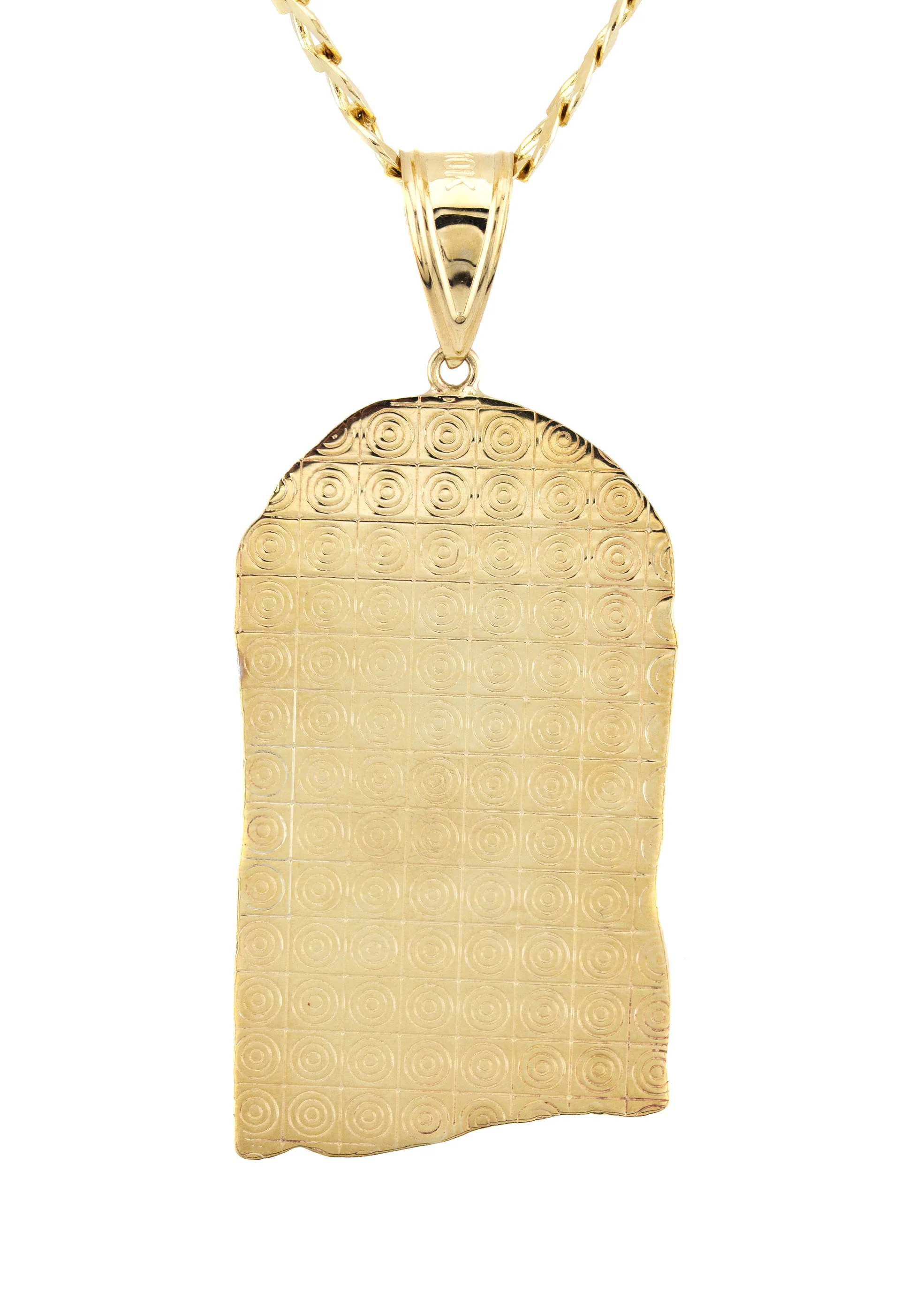 10K Yellow Gold Jesus Head Necklace | Small 5 Grams - Large 18 Grams - Image 3