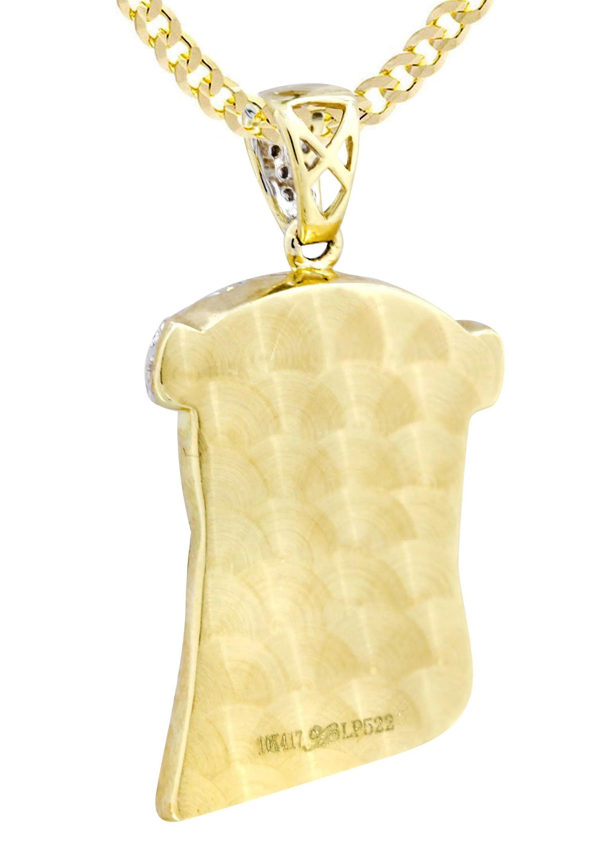10K Yellow Gold Jesus Head Diamond Necklace | 1.19 Carats - Image 3