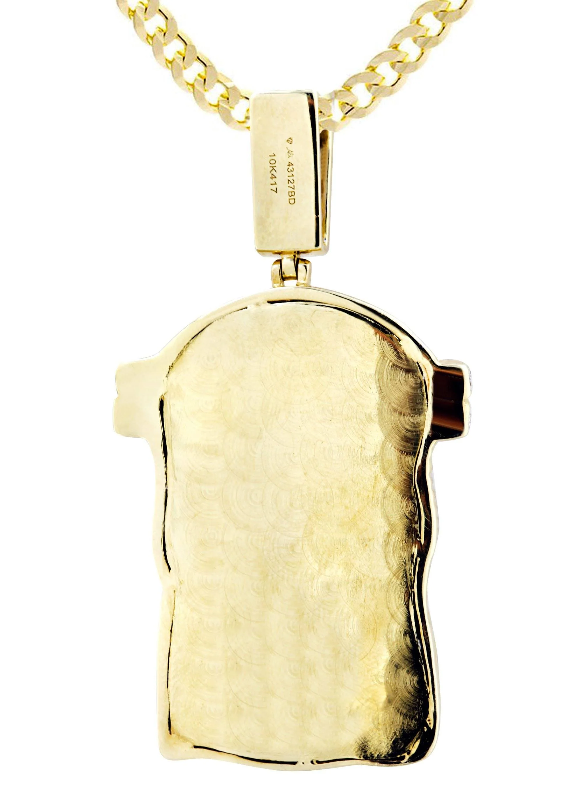 10K Yellow Gold Jesus Head Diamond Necklace  | 2.78 Carats - Image 3