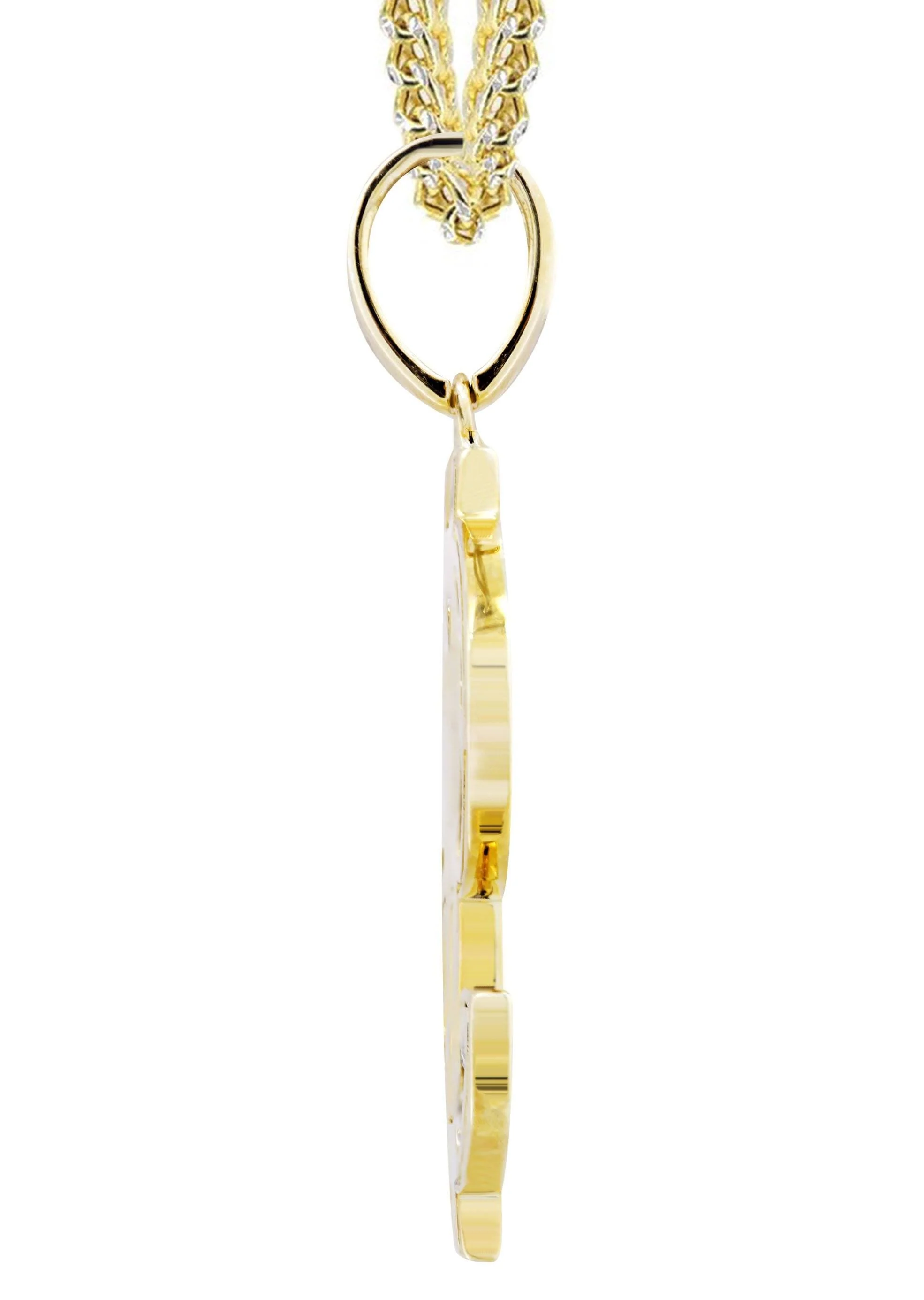 10K Yellow Gold Money Sign Diamond Necklace  | 0.59 Carats - Image 4