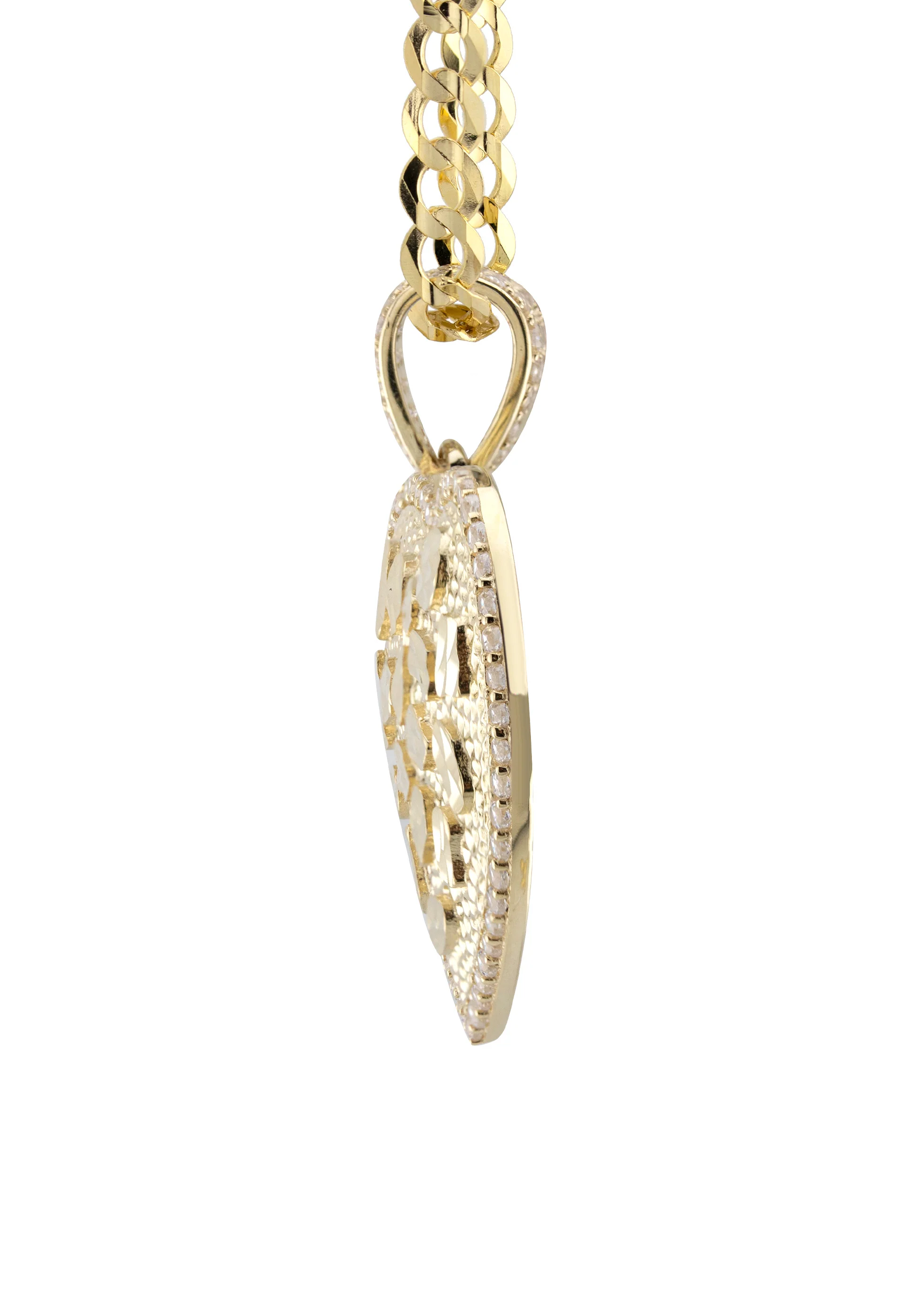 10K Yellow Gold Heart Nugget Necklace | Appx. 4.5 - 18.5 Grams - Image 4
