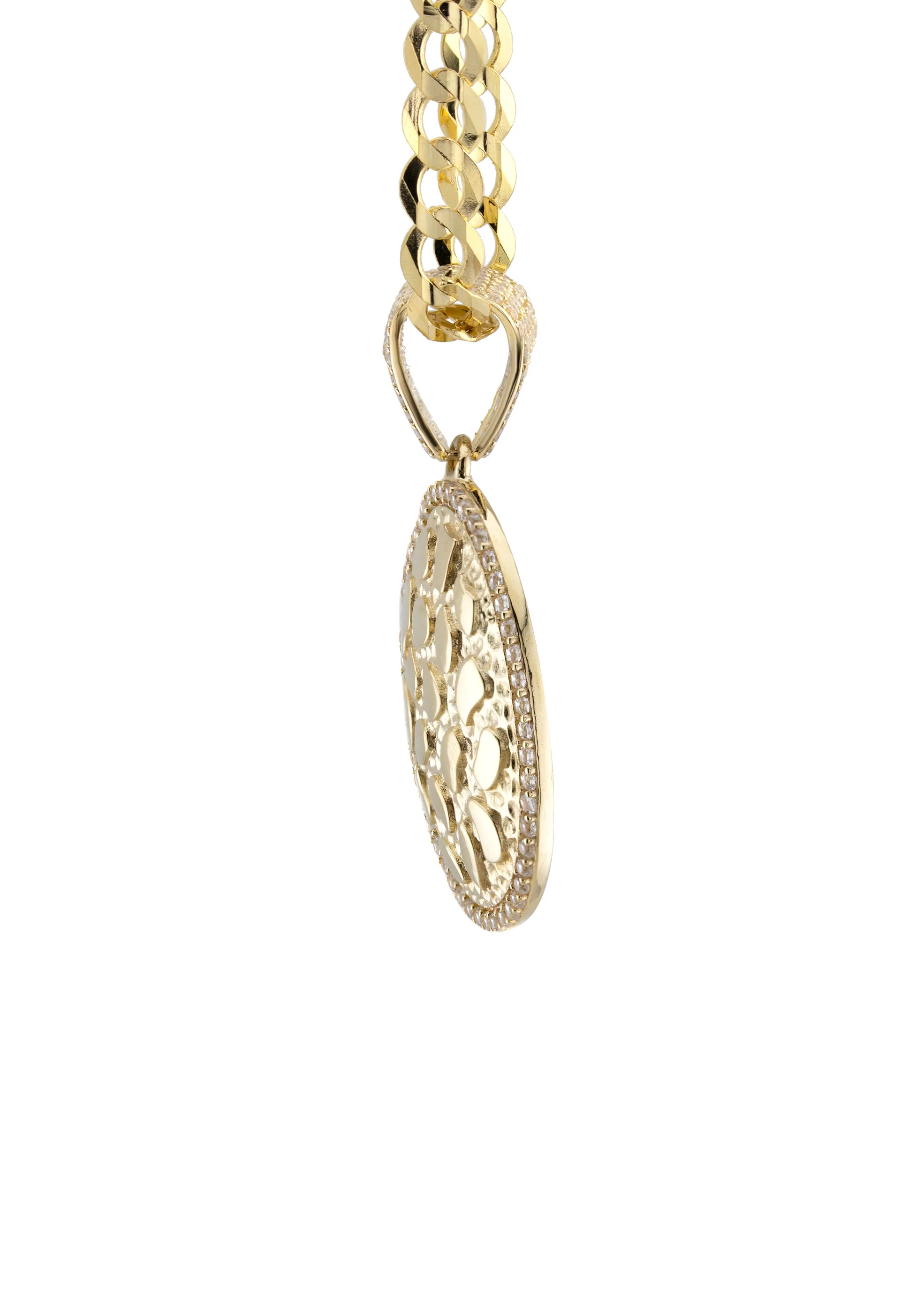 10K Yellow Gold Oval Nugget Necklace | Appx. 3.3 - 17.3 Grams - Image 4