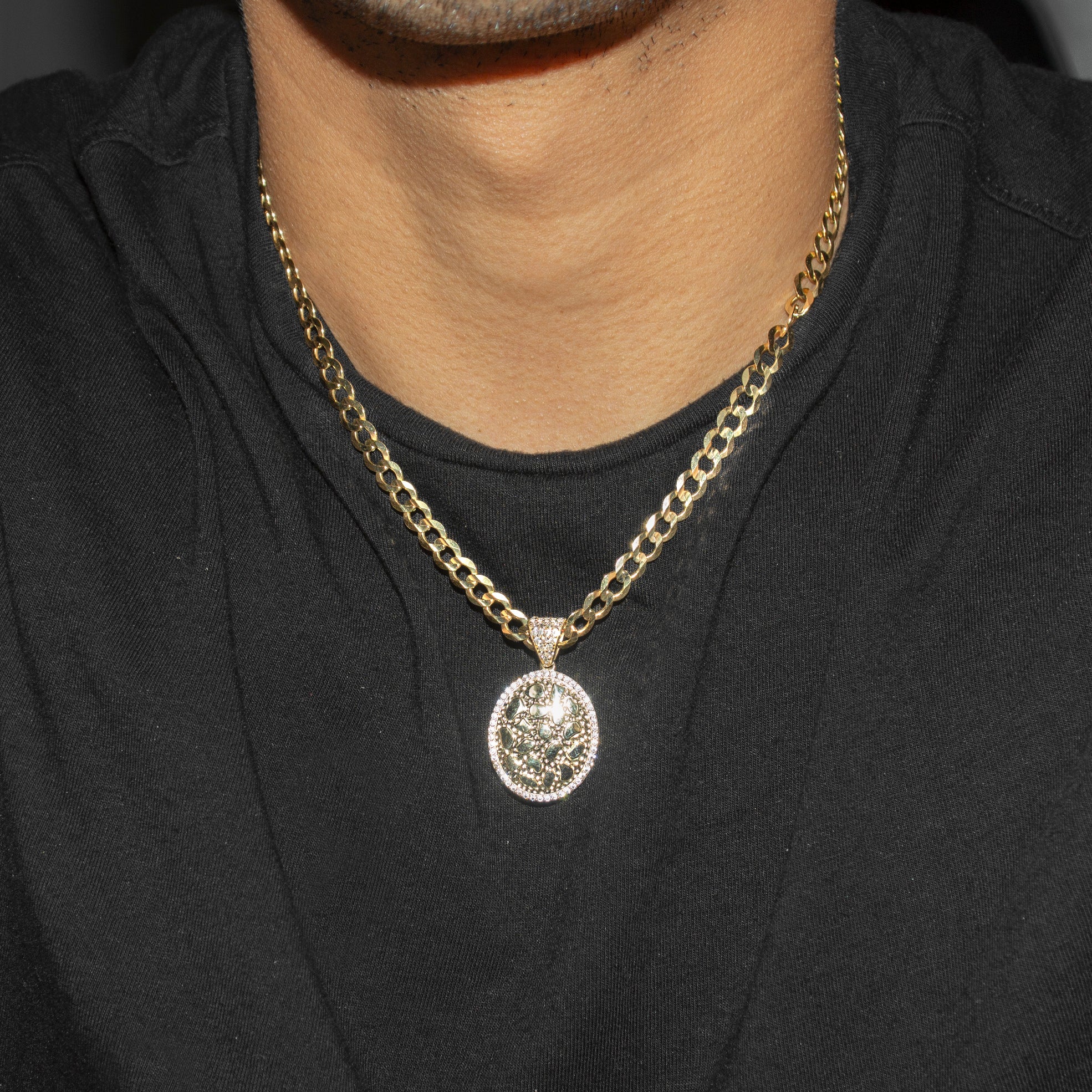 10K Yellow Gold Oval Nugget Necklace | Appx. 3.3 - 17.3 Grams - Image 5