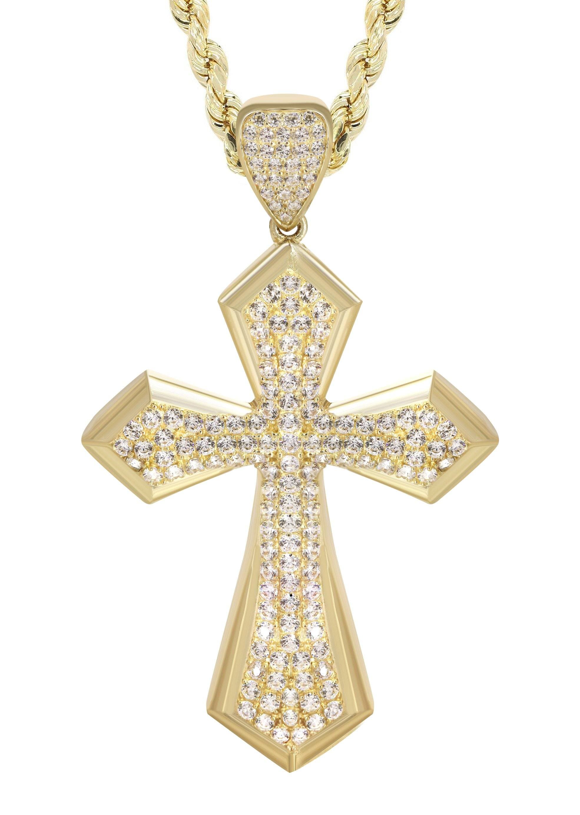10K Yellow Gold Cross Necklace | Appx. 14.9 Grams - Image 2