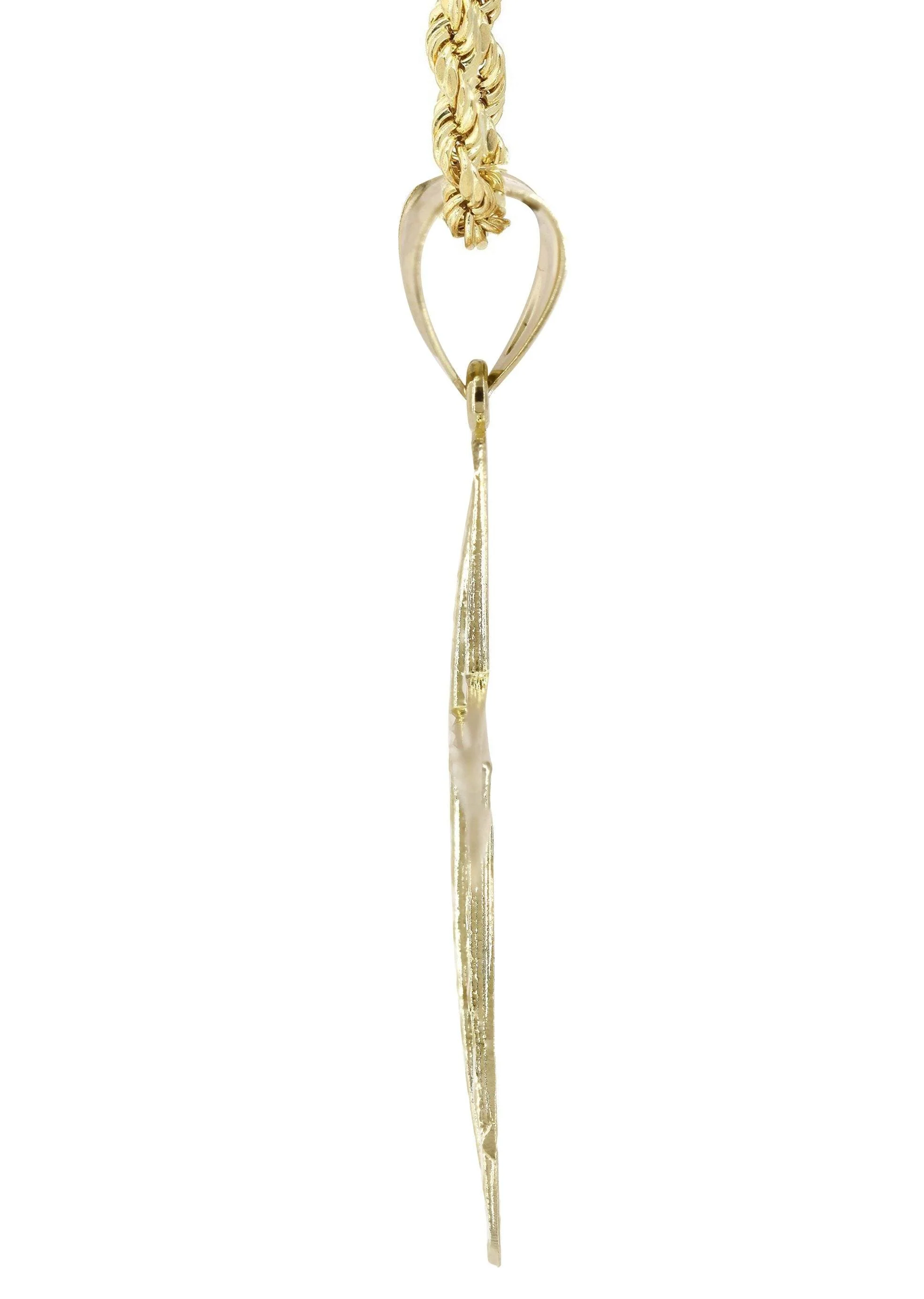 10K Yellow Gold Diamond Cut Cross Necklace | Appx. 13.4 Grams - Image 4