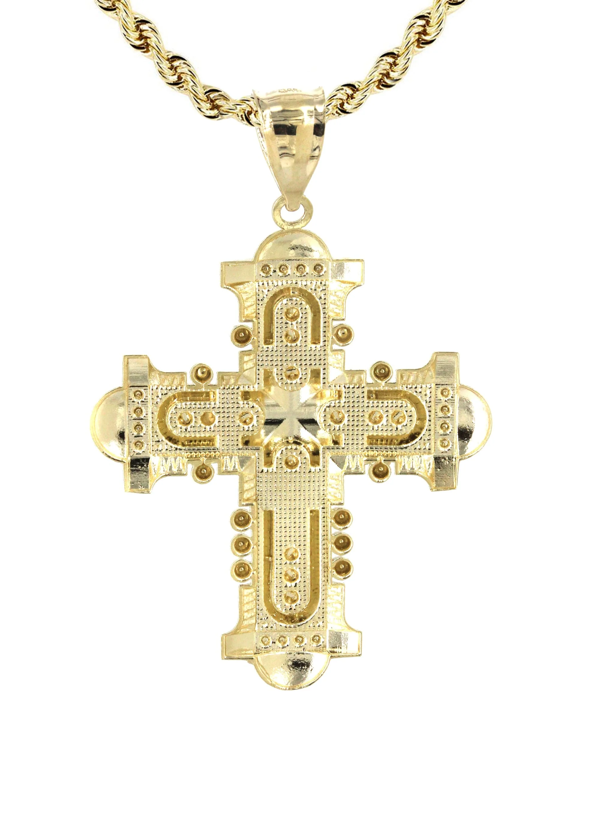10K Yellow Gold Cross Necklace | Appx. 15.1 Grams - Image 3
