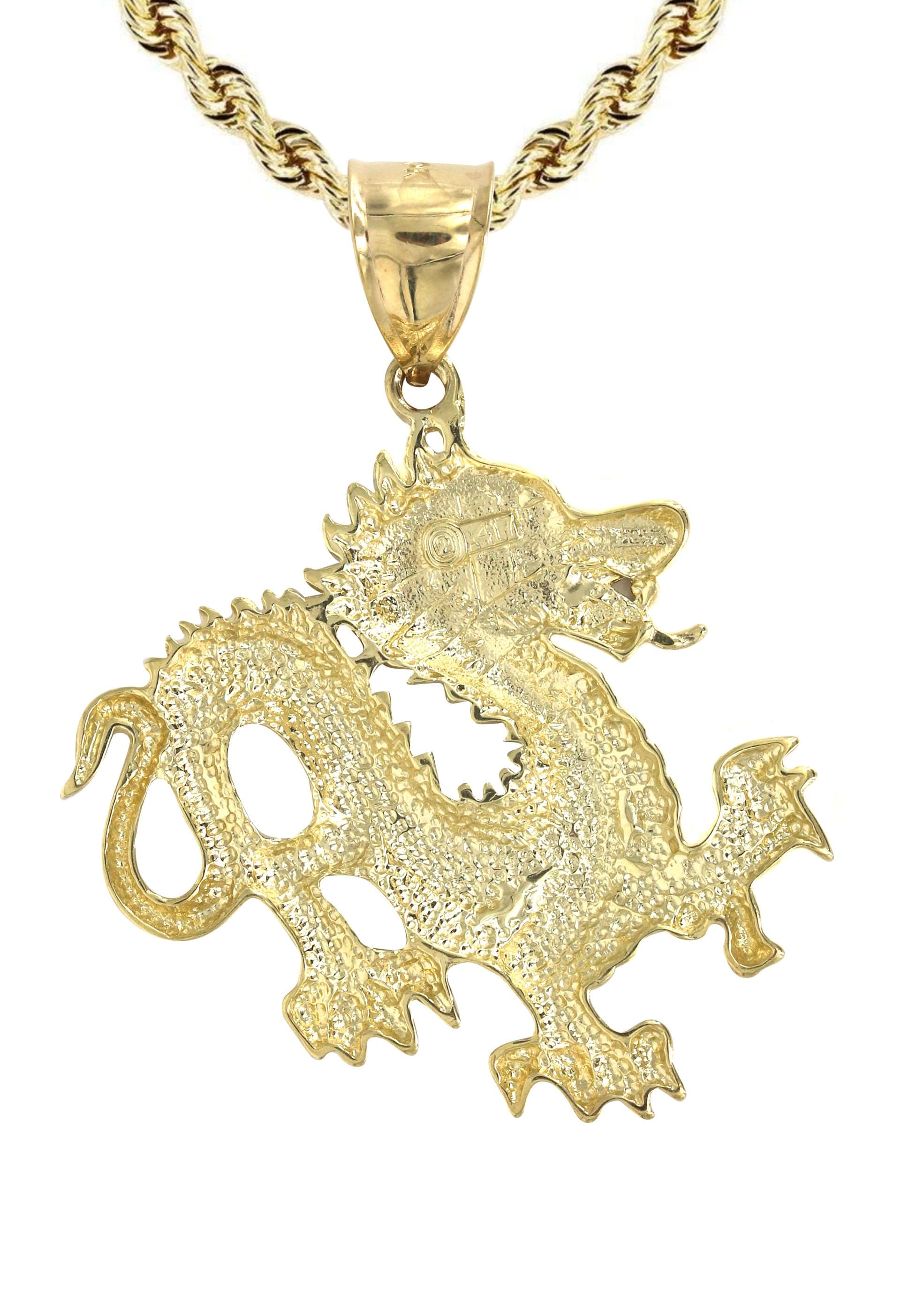 10K Yellow Gold Dragon Necklace | Appx. 18.9 Grams - Image 3