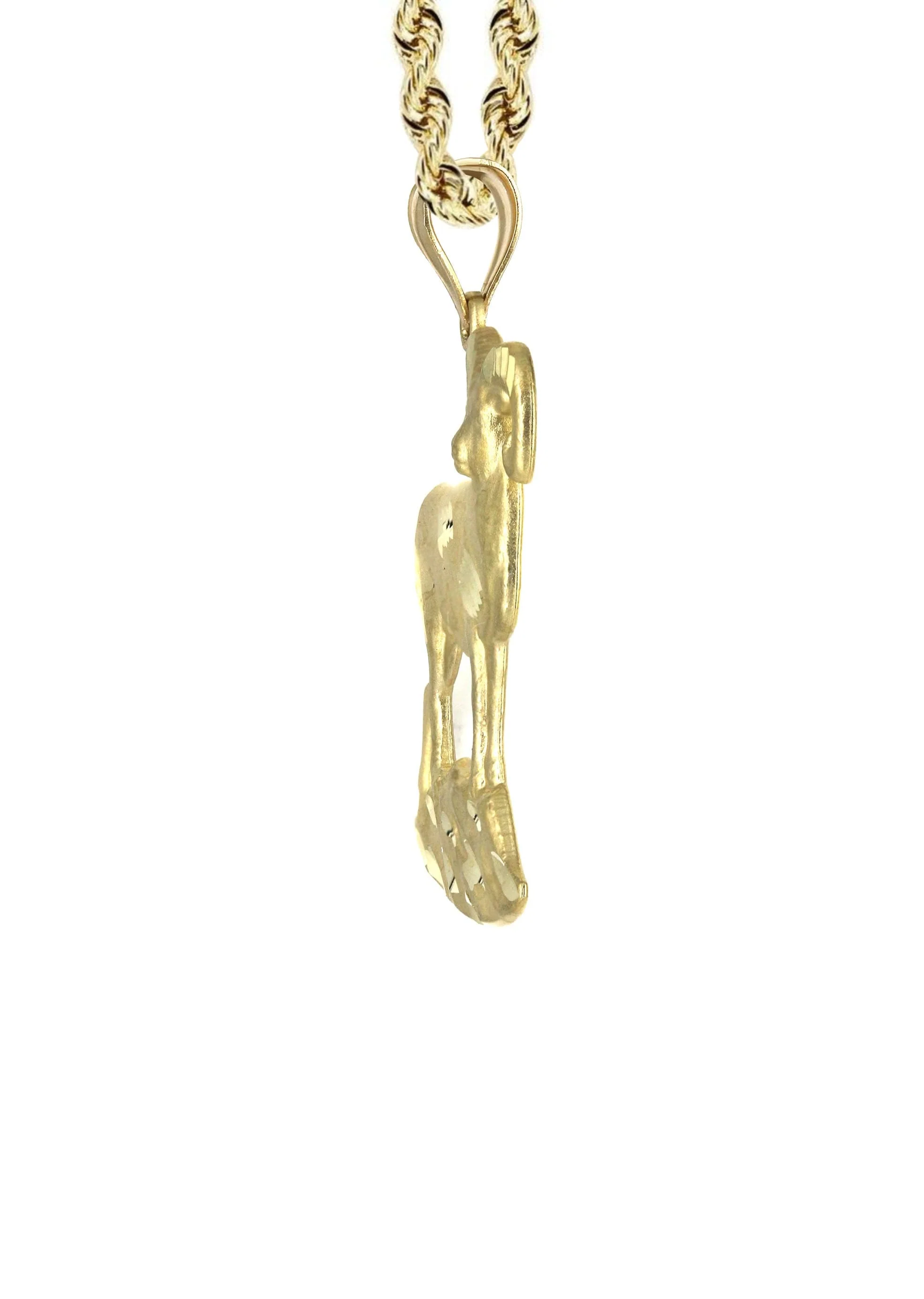 10K Yellow Gold Ram Necklace | Appx. 13.8 Grams - Image 4