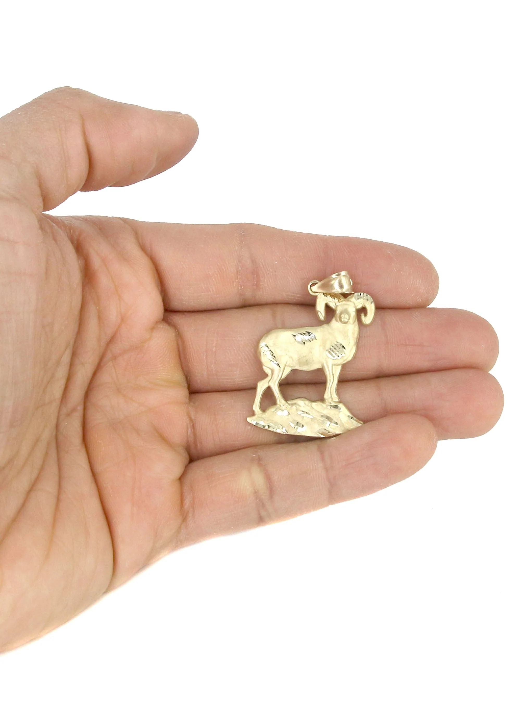 10K Yellow Gold Ram Necklace | Appx. 13.8 Grams - Image 5