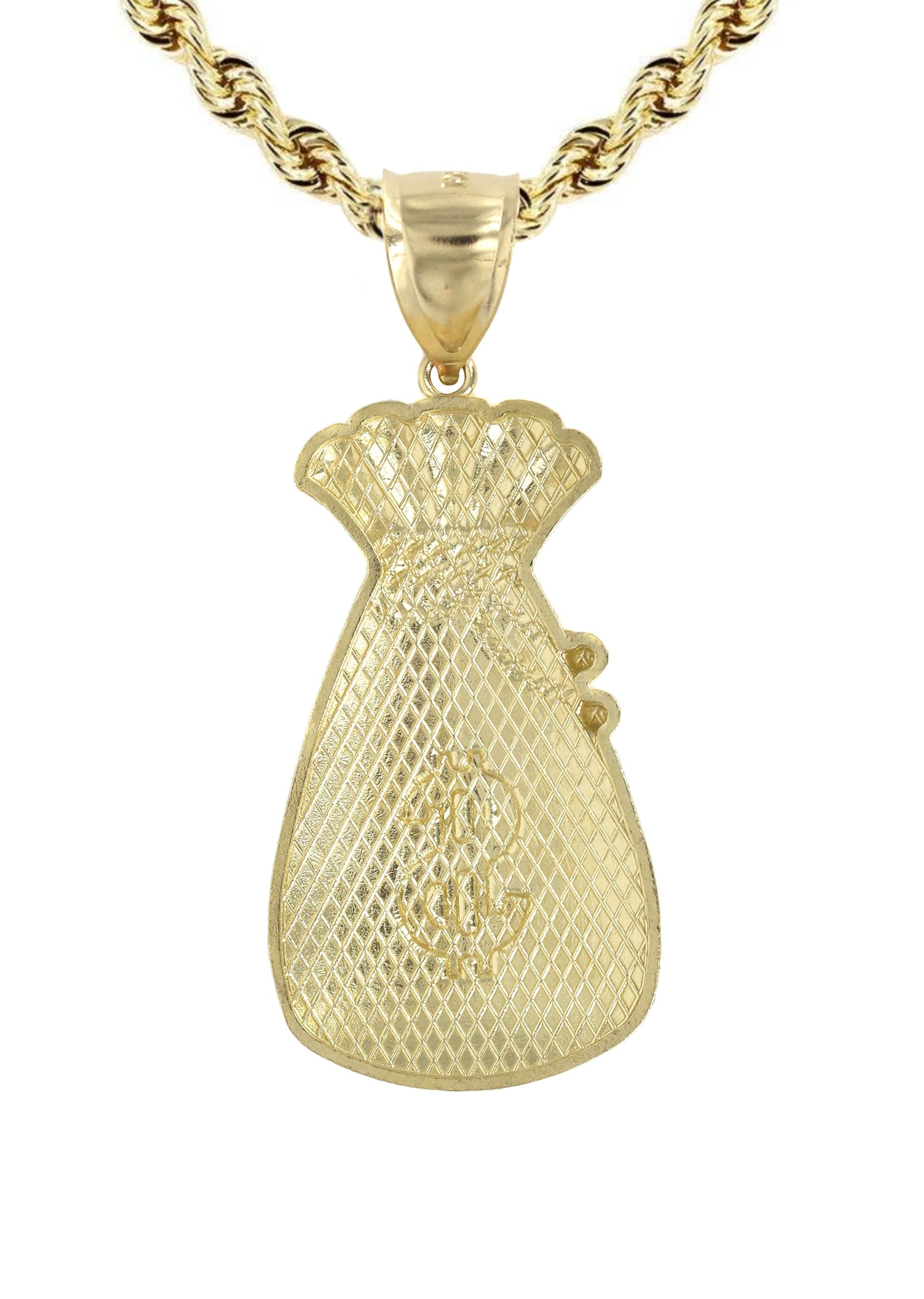 10K Yellow Gold Money Bag Necklace | Appx. 16.4 Grams - Image 3