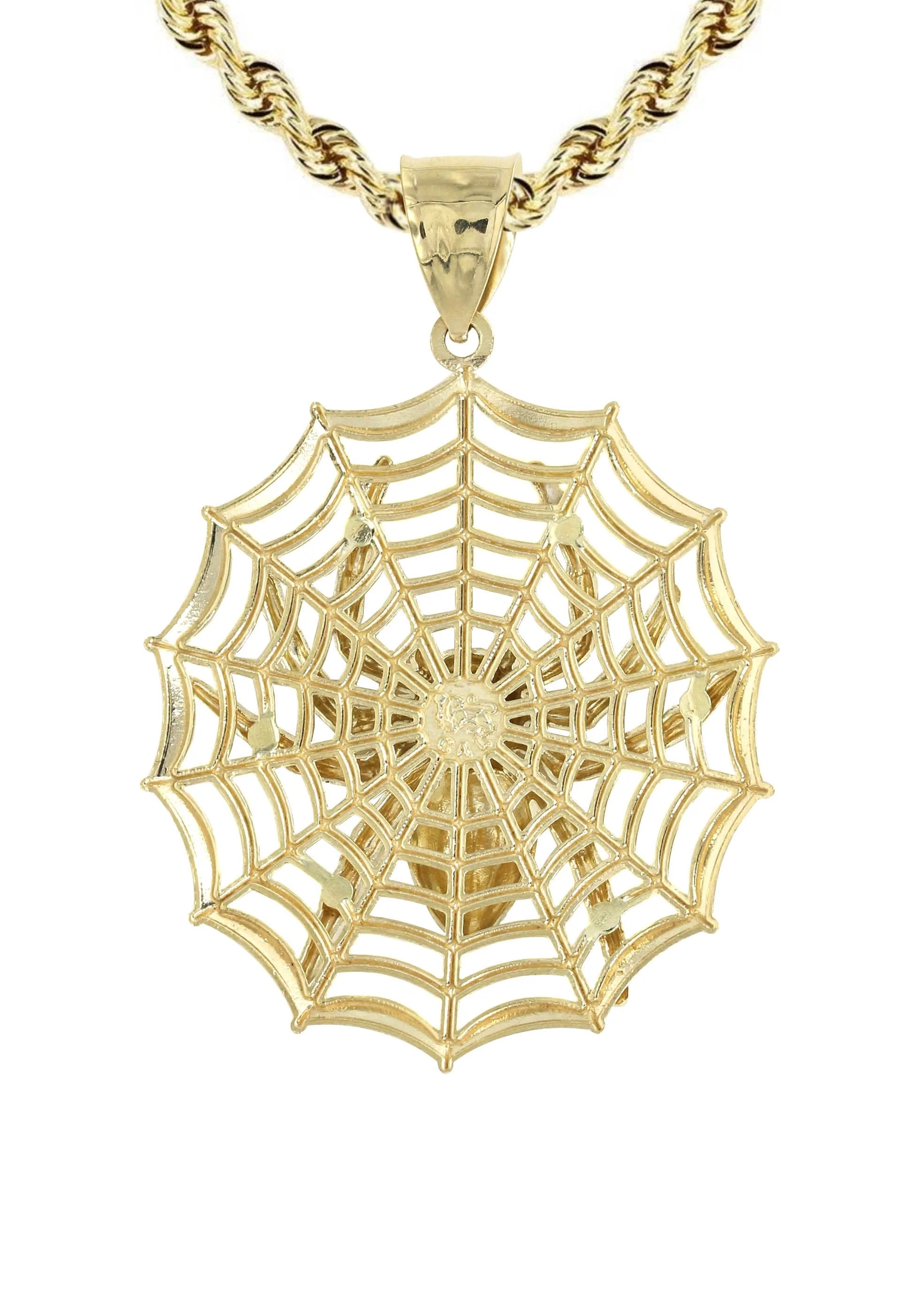 10K Yellow Gold Spider Necklace | Appx. 22 Grams - Image 3
