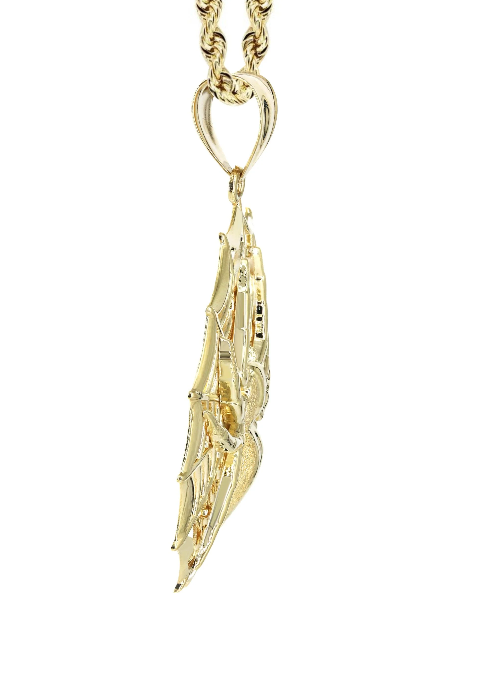 10K Yellow Gold Spider Necklace | Appx. 22 Grams - Image 4