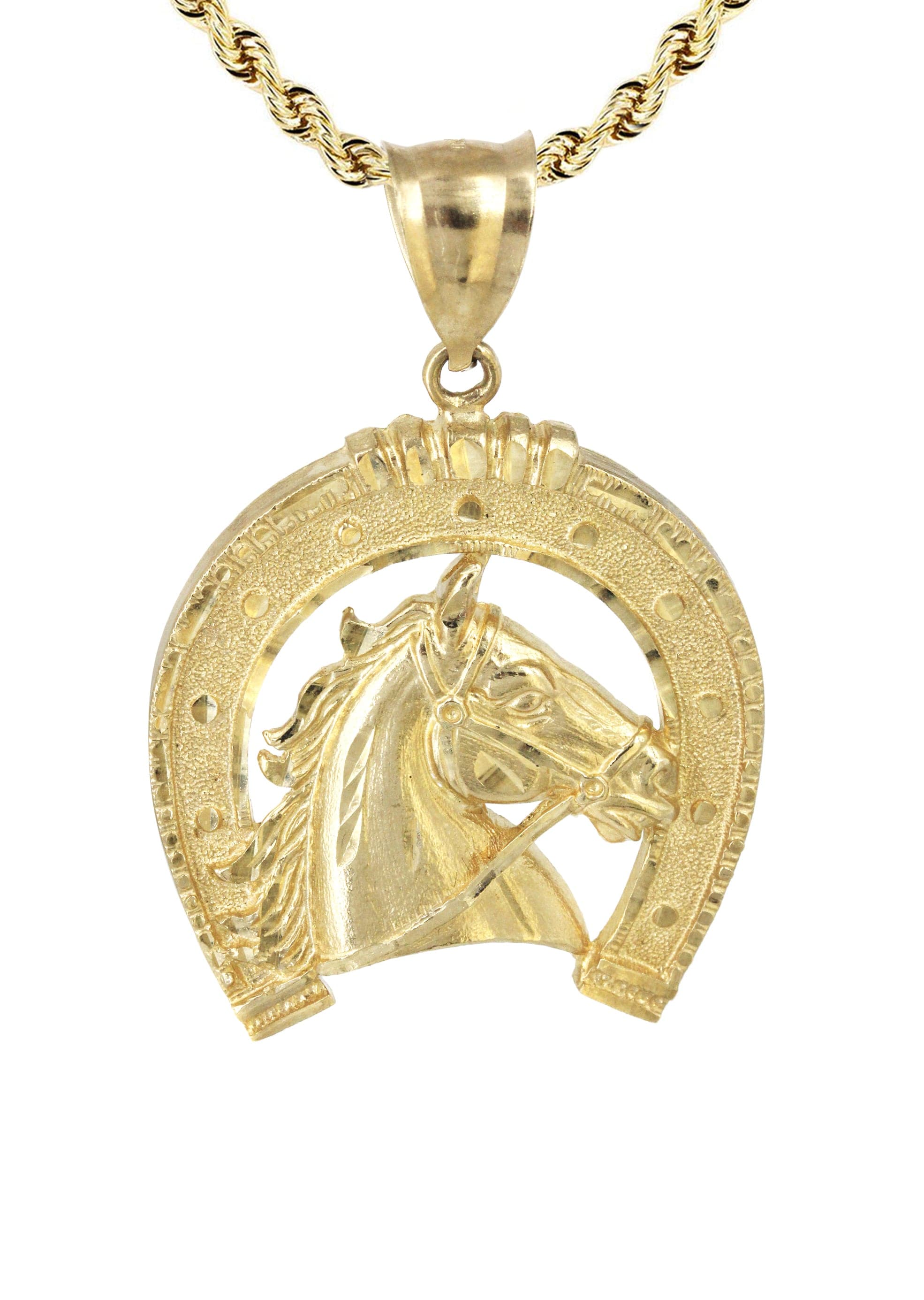 10K Yellow Gold Horse Necklace | Appx. 21.1 Grams - Image 2