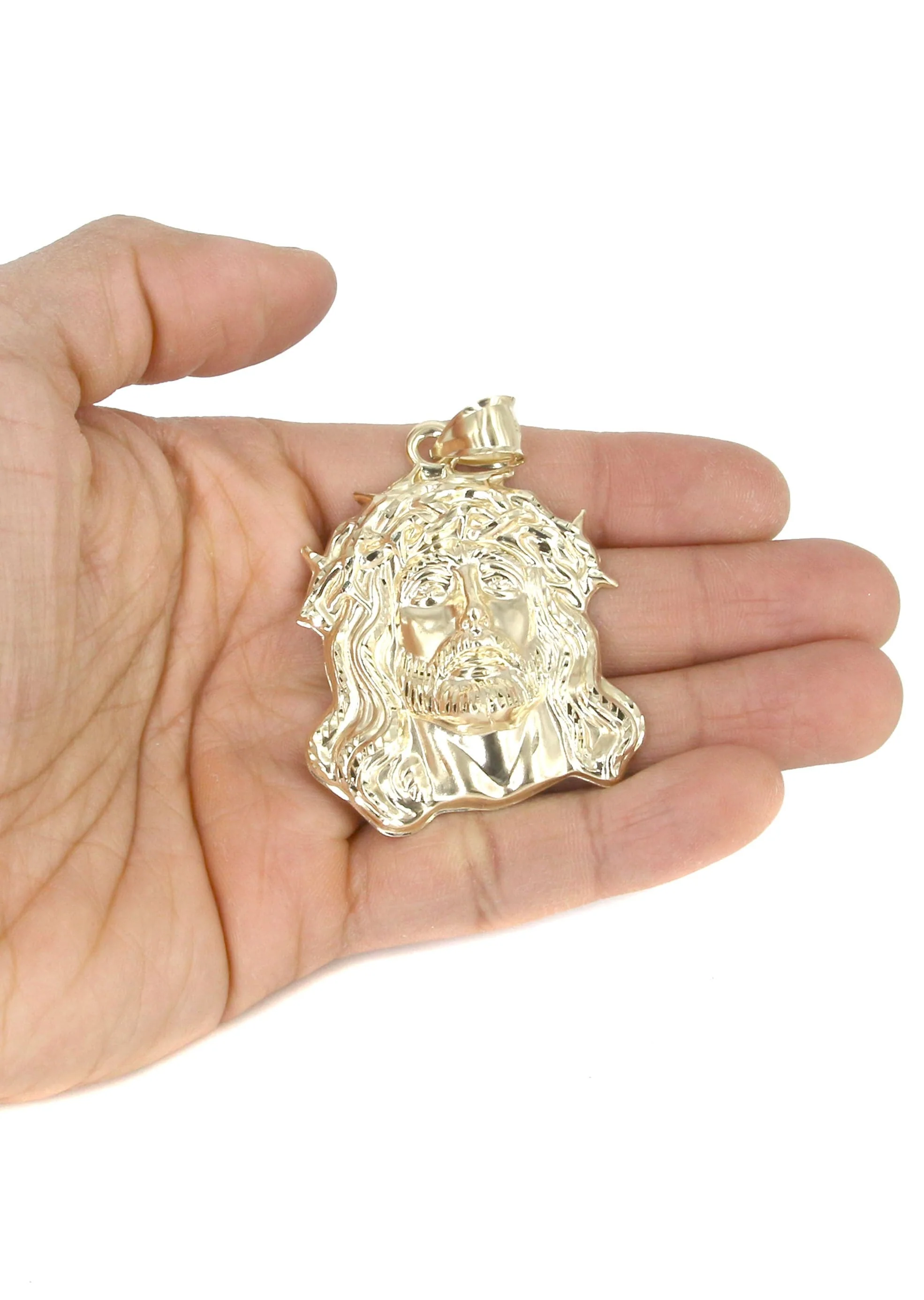 10K Yellow Gold Jesus Piece Necklace | Appx. 19 Grams - Image 5