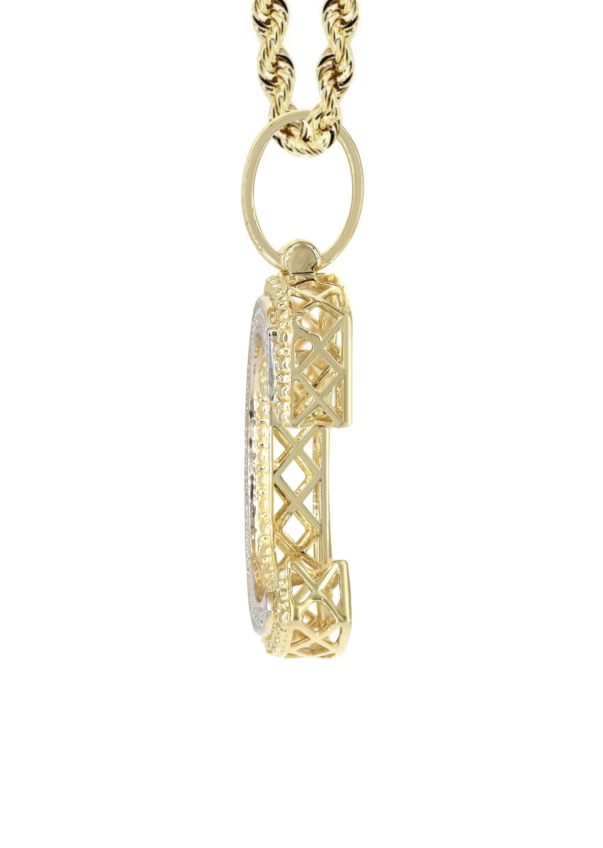 Diamond 10K Yellow Gold Letter "C" Necklace | Appx. 13 Grams - Image 4