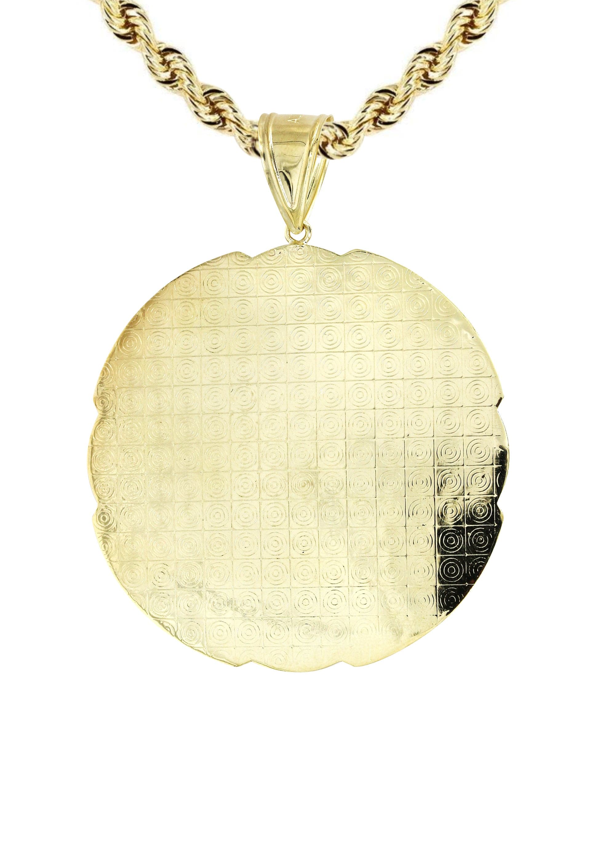 10K Yellow Gold Round Last Supper Necklace | Appx 24 Grams - Image 3