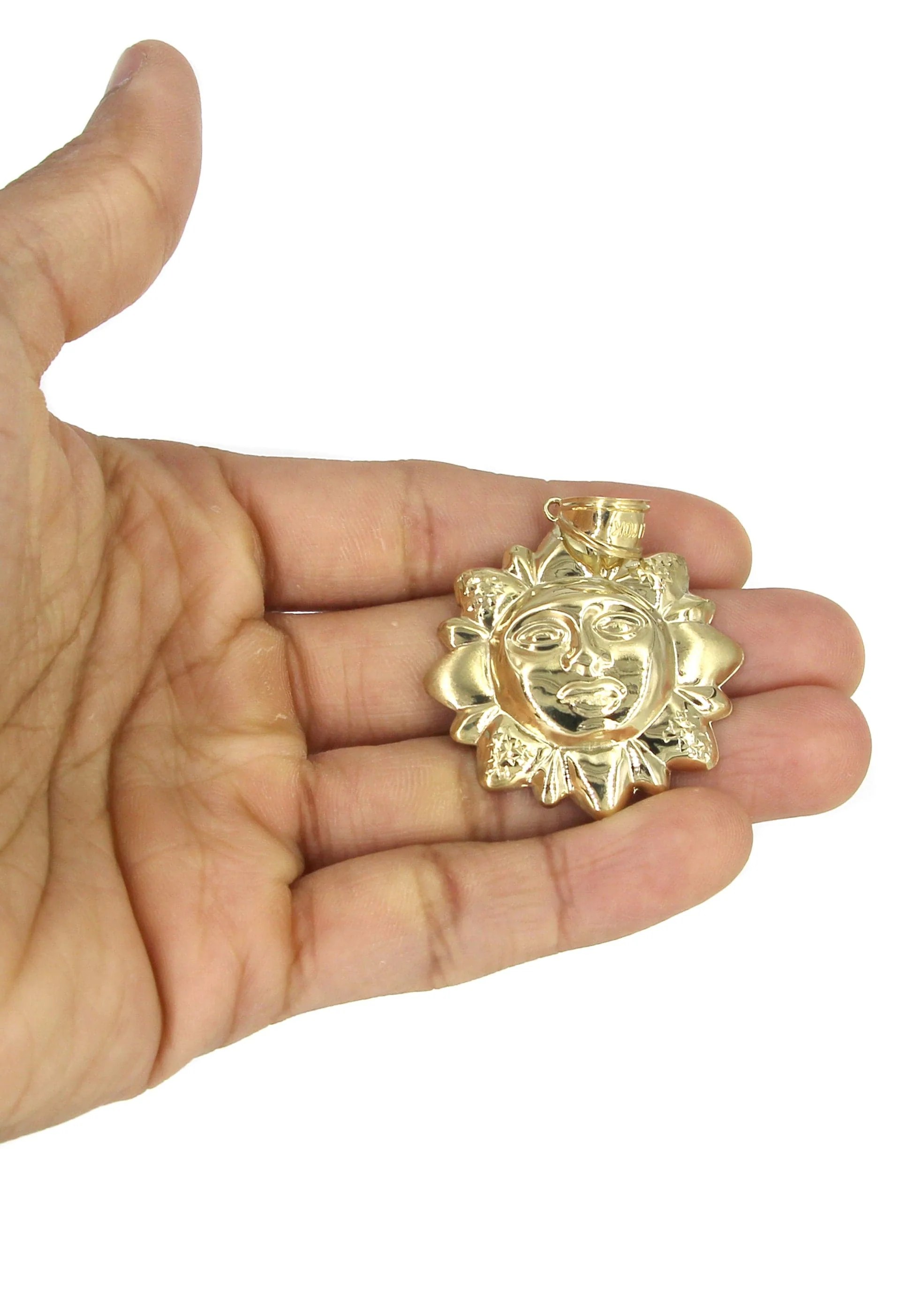 10K Yellow Gold Sun Necklace | Appx. 15.9 Grams - Image 5