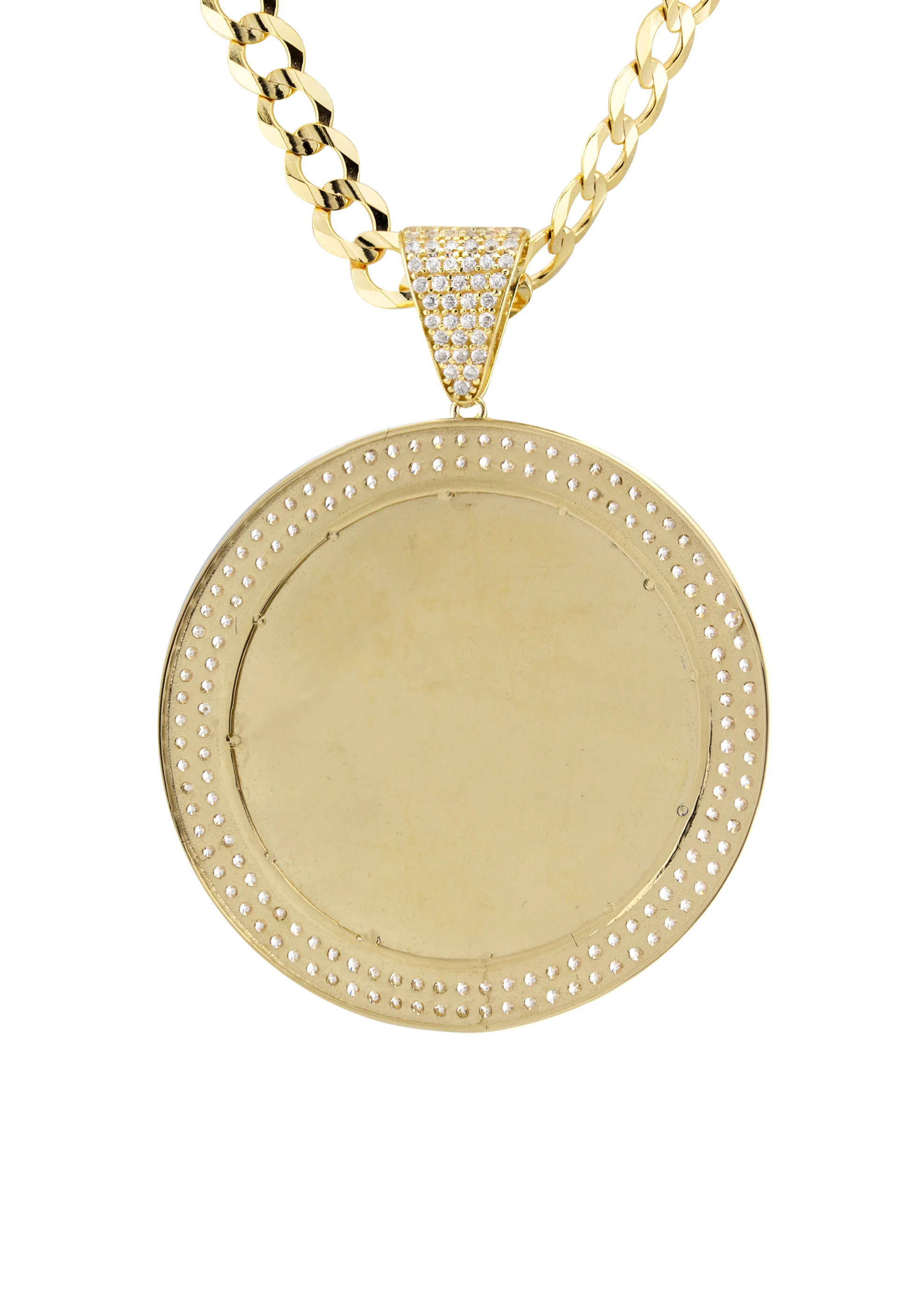 10K Yellow Gold Round Lion Head Necklace | Appx. 7.6 - 21.6 Grams - Image 4