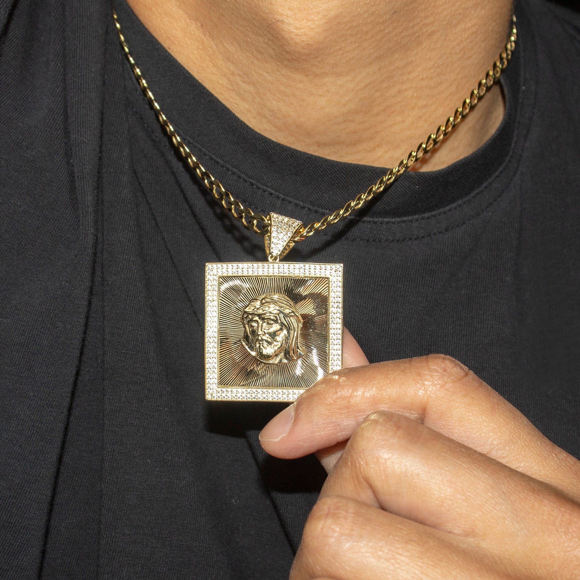 10K Yellow Gold Jesus Head Necklace | Appx. 9 - 23 Grams - Image 6