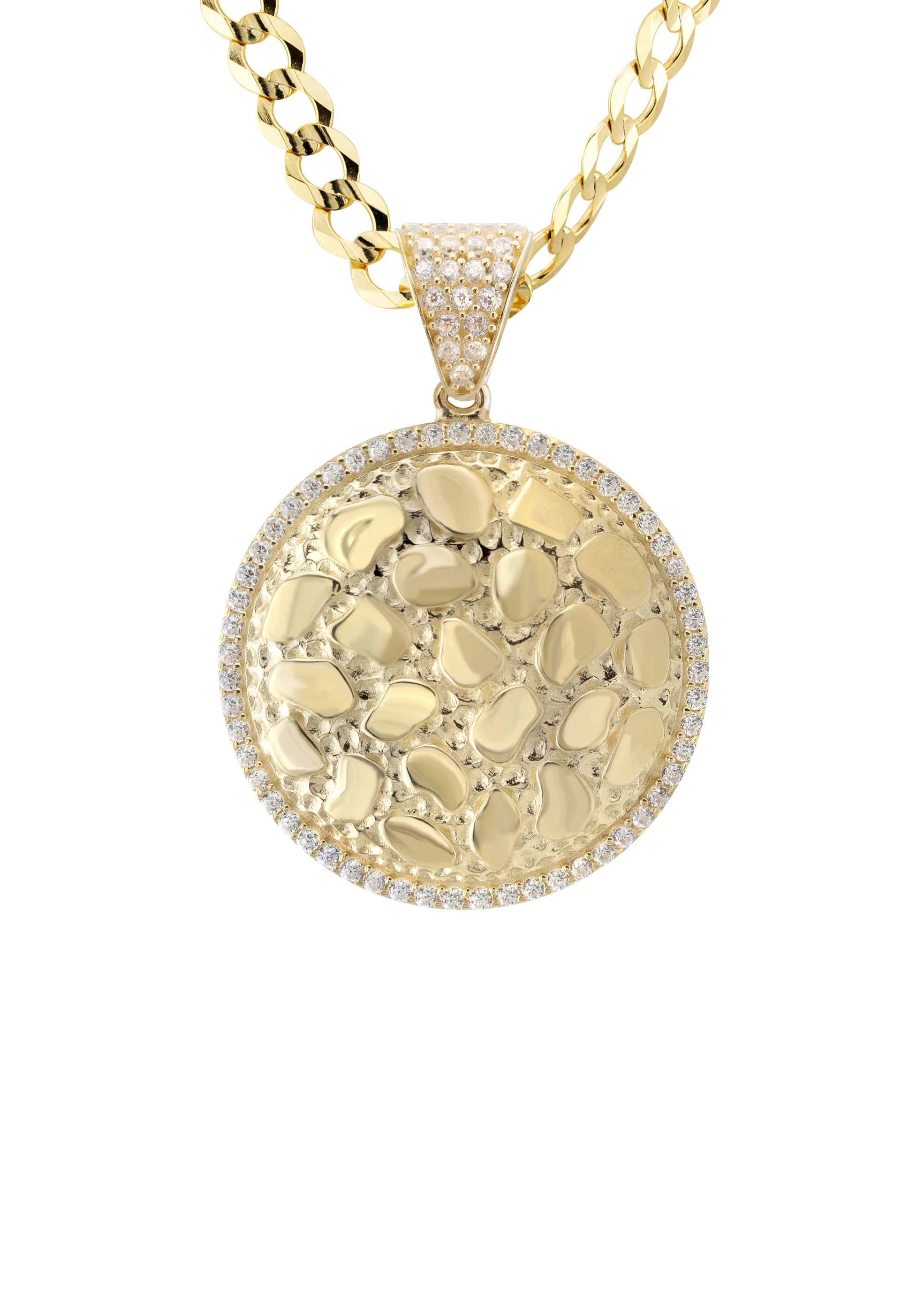 10K Yellow Gold Round Nugget Necklace | Appx. 4.5 - 18.5 Grams - Image 2