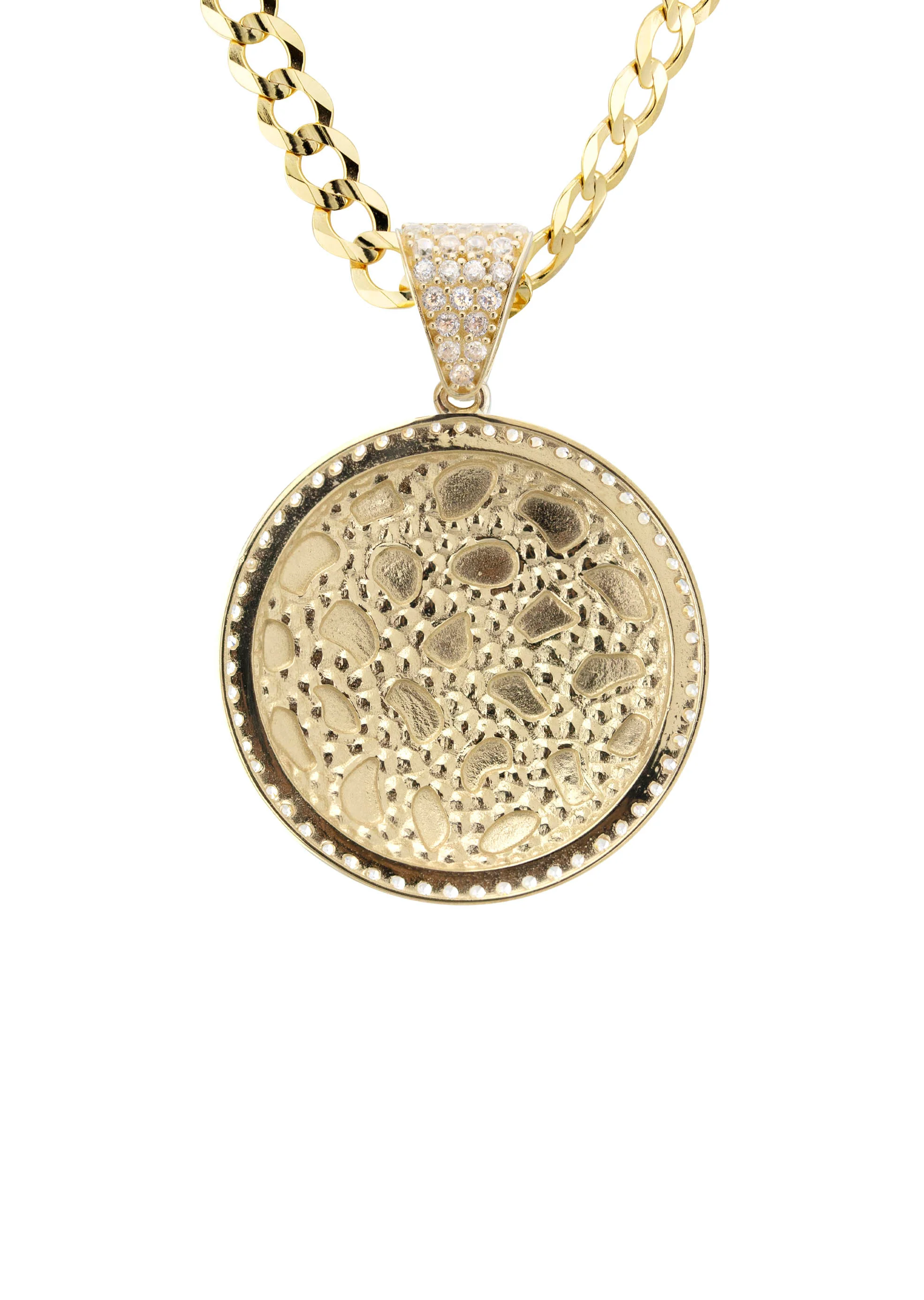 10K Yellow Gold Round Nugget Necklace | Appx. 4.5 - 18.5 Grams - Image 3