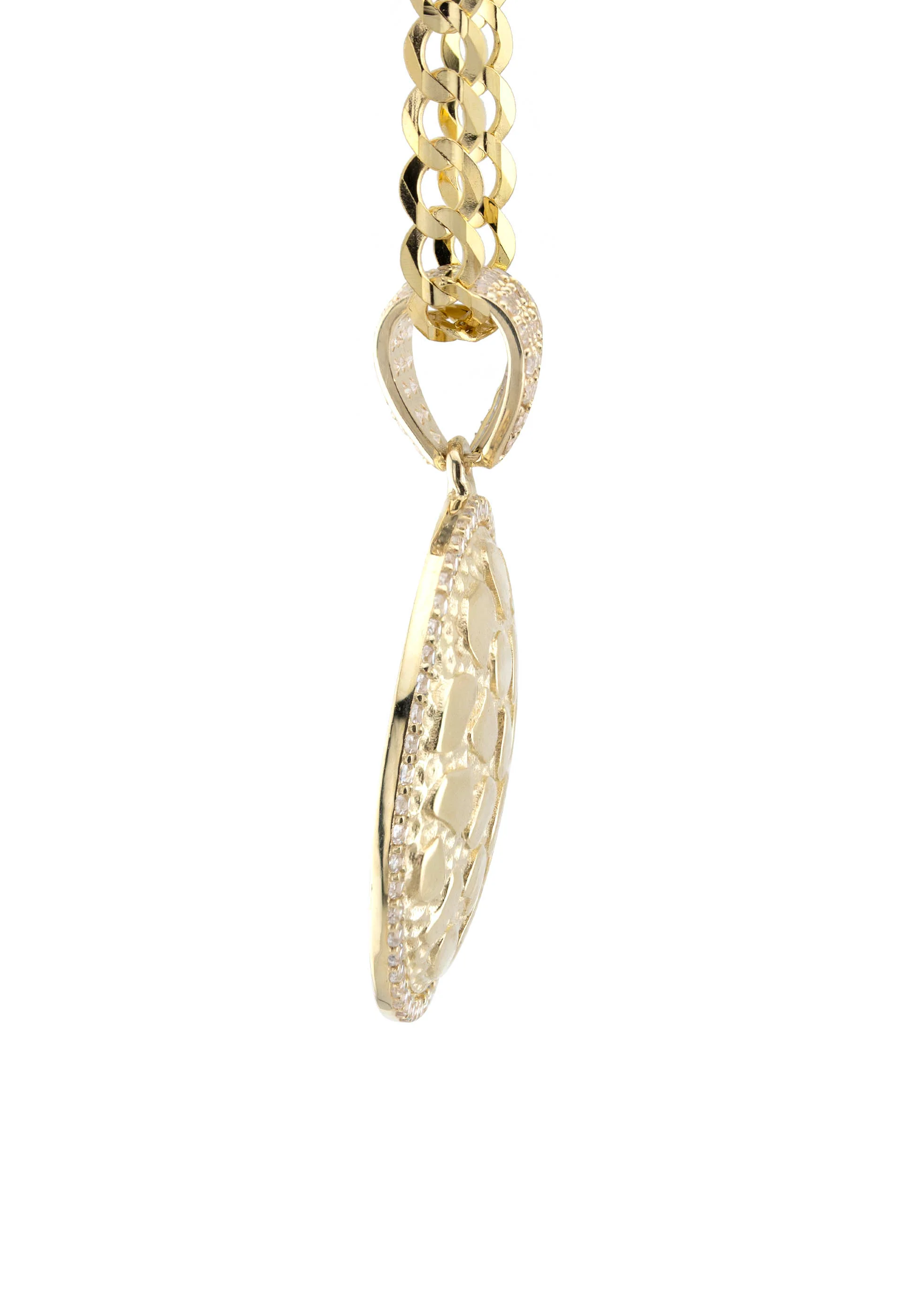 10K Yellow Gold Round Nugget Necklace | Appx. 4.5 - 18.5 Grams - Image 4