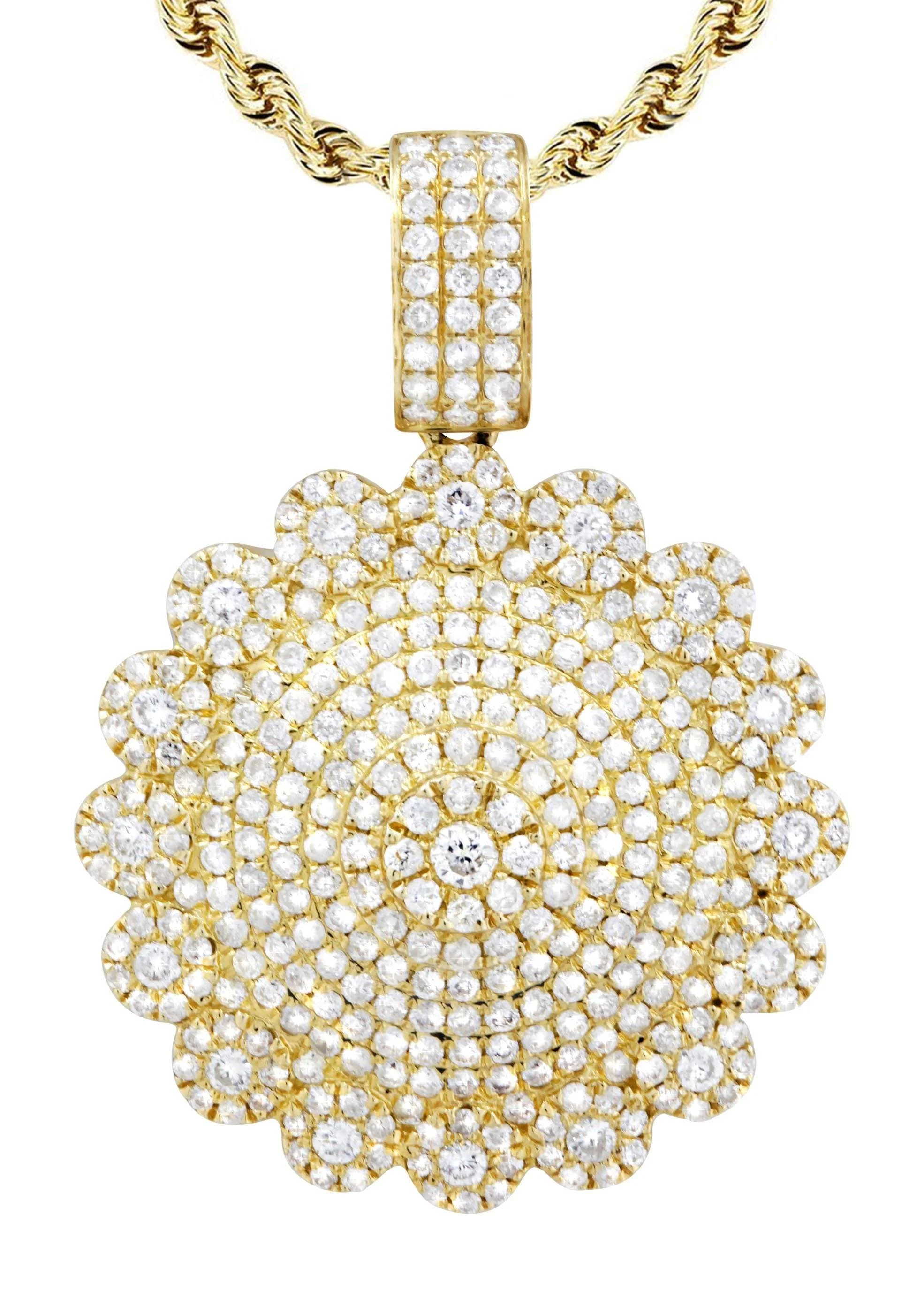 10K Yellow Gold Round Diamond Necklace | 1.94 Carats - Image 2