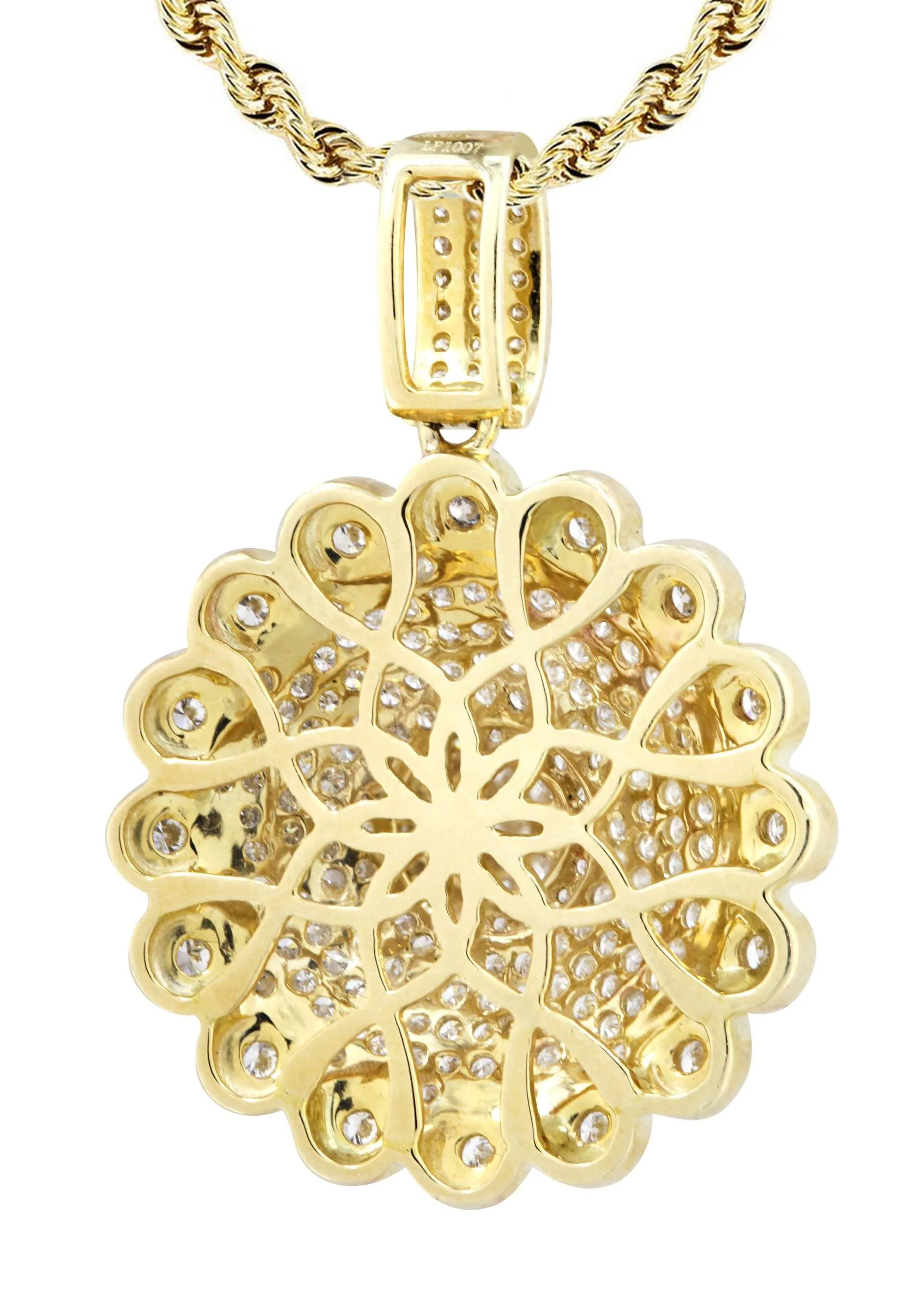 10K Yellow Gold Round Diamond Necklace | 1.94 Carats - Image 3