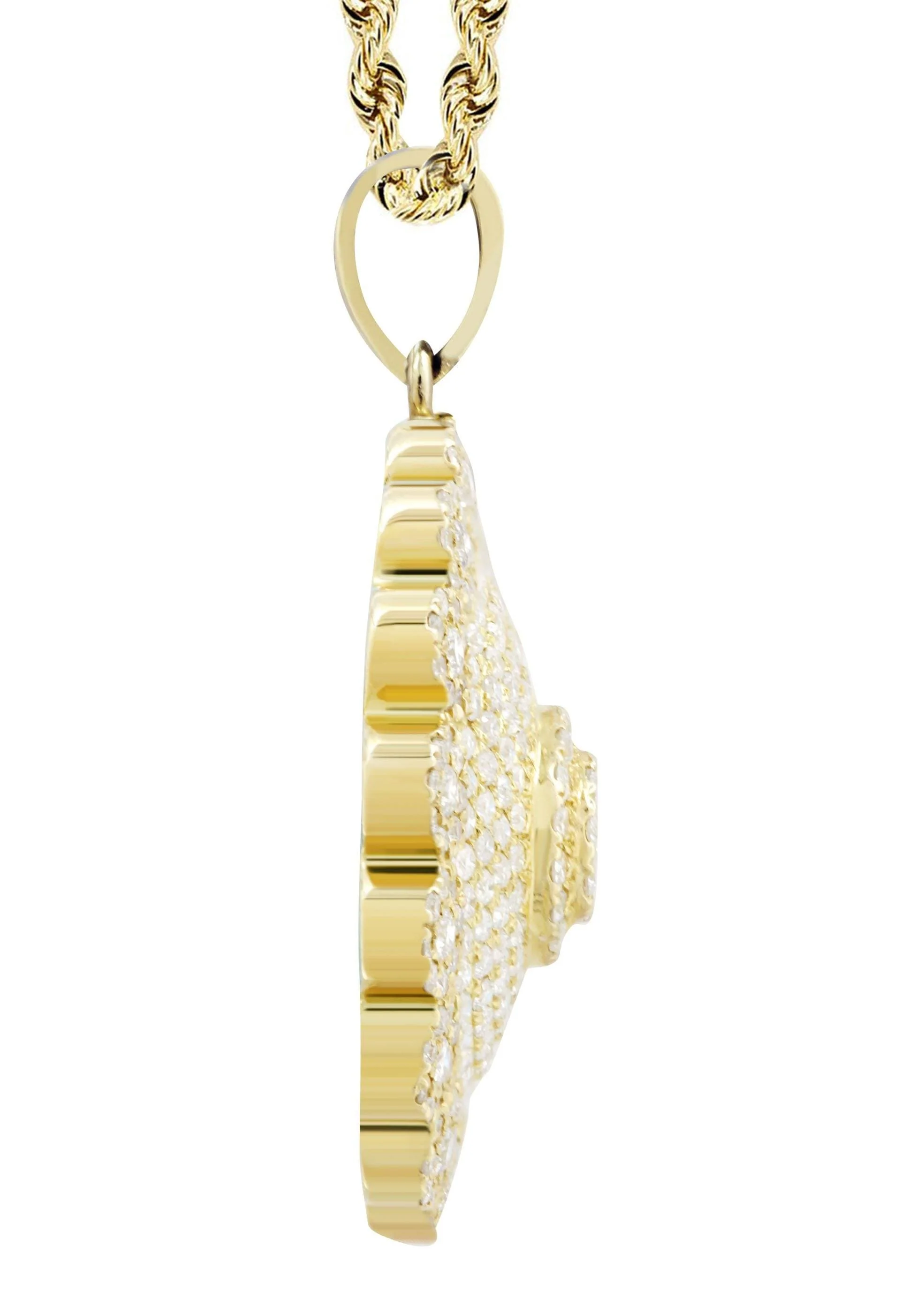 10K Yellow Gold Round Diamond Necklace | 1.94 Carats - Image 4