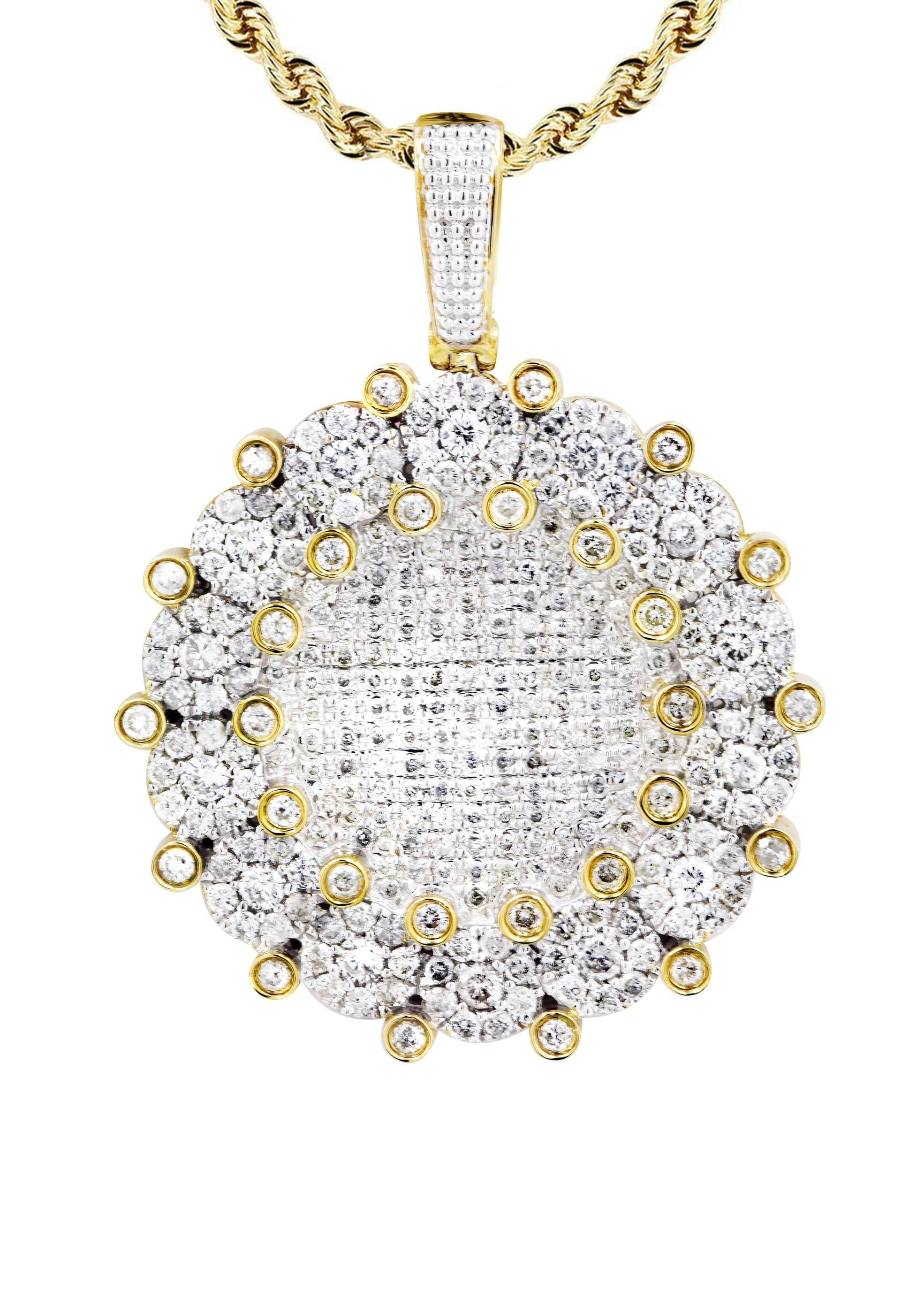 10K Yellow Gold Round Diamond Necklace | 3.08 Carats - Image 2