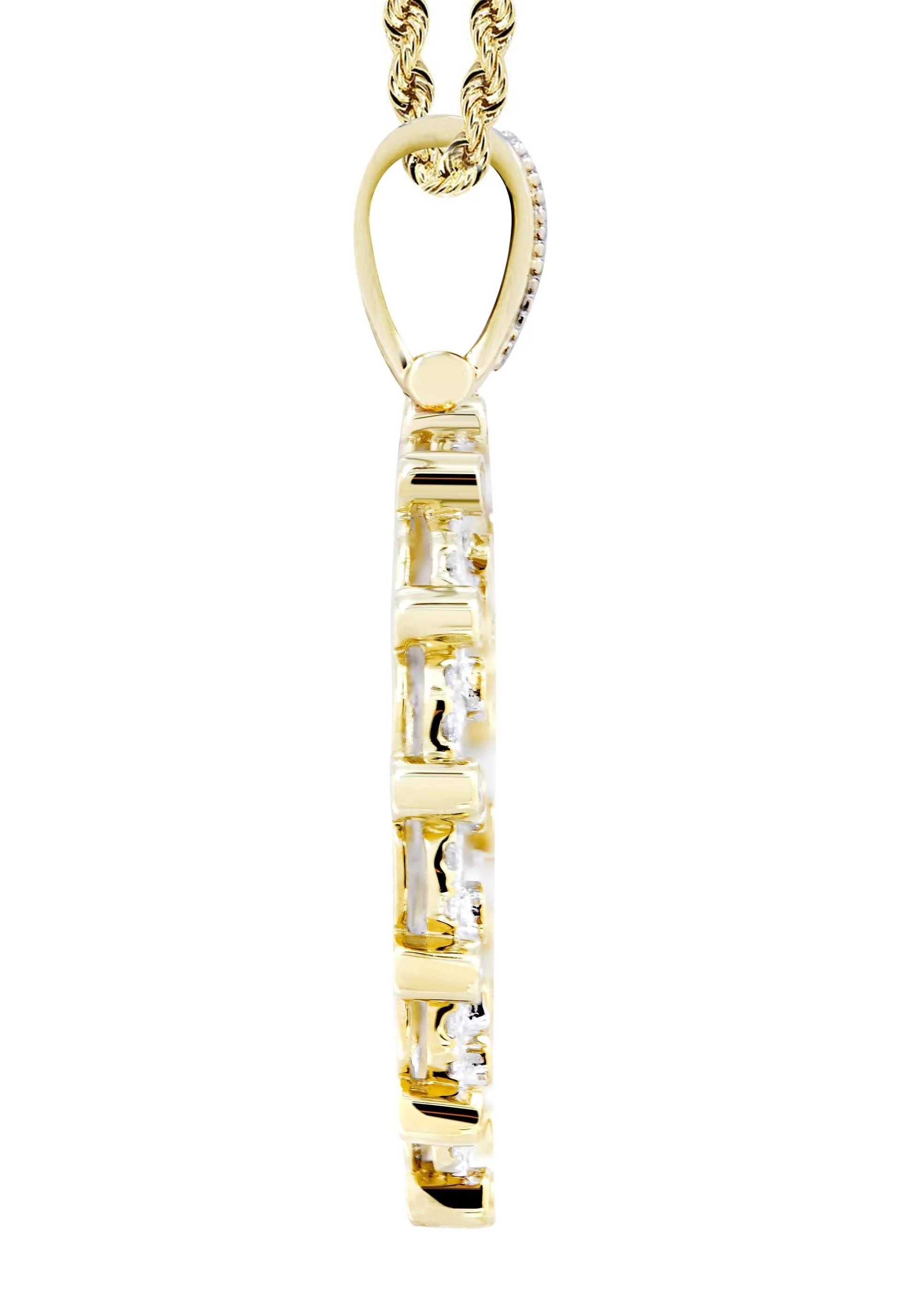 10K Yellow Gold Round Diamond Necklace | 3.08 Carats - Image 4