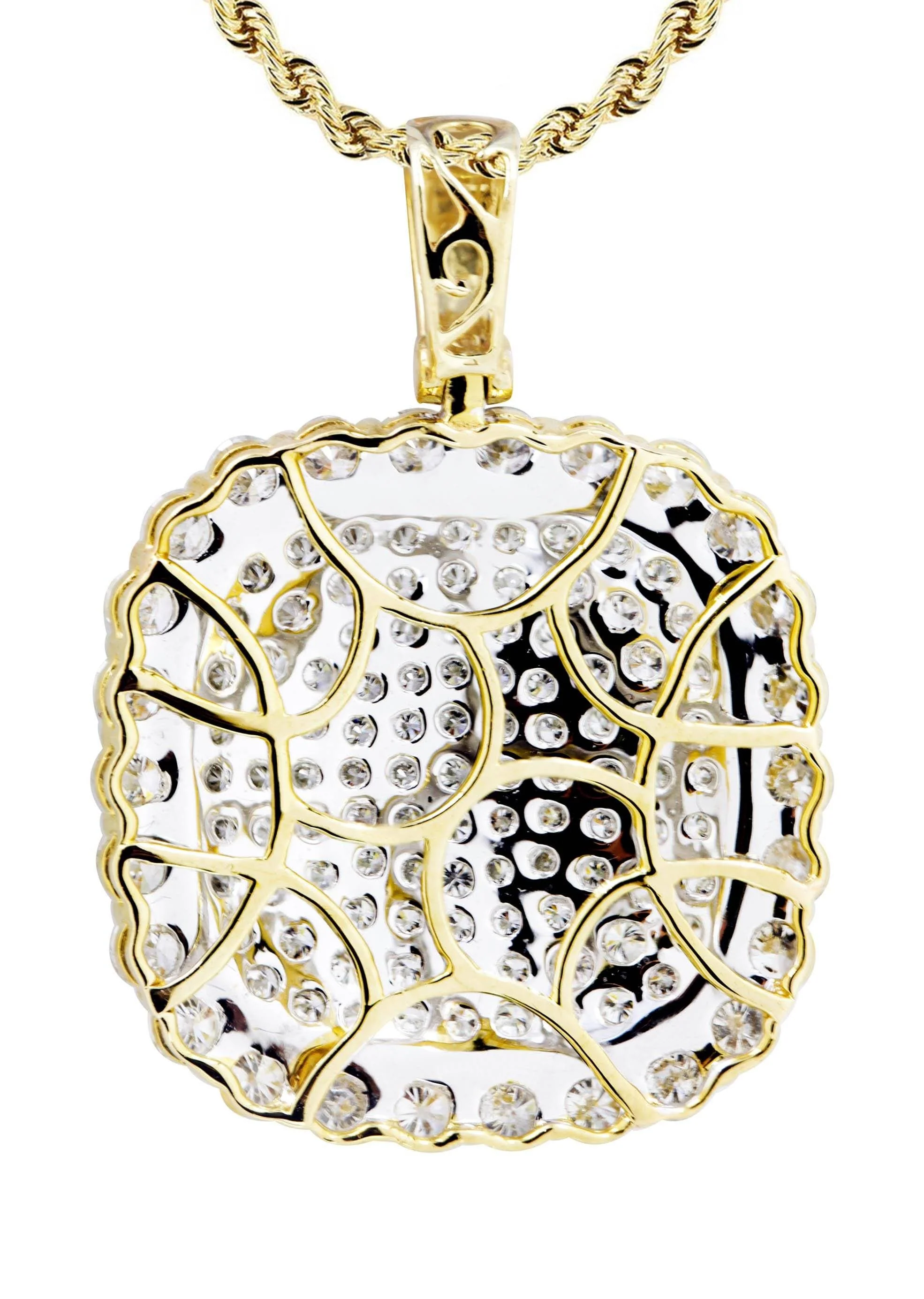 10K Yellow Gold Round Diamond Necklace | 3.34 Carats - Image 3