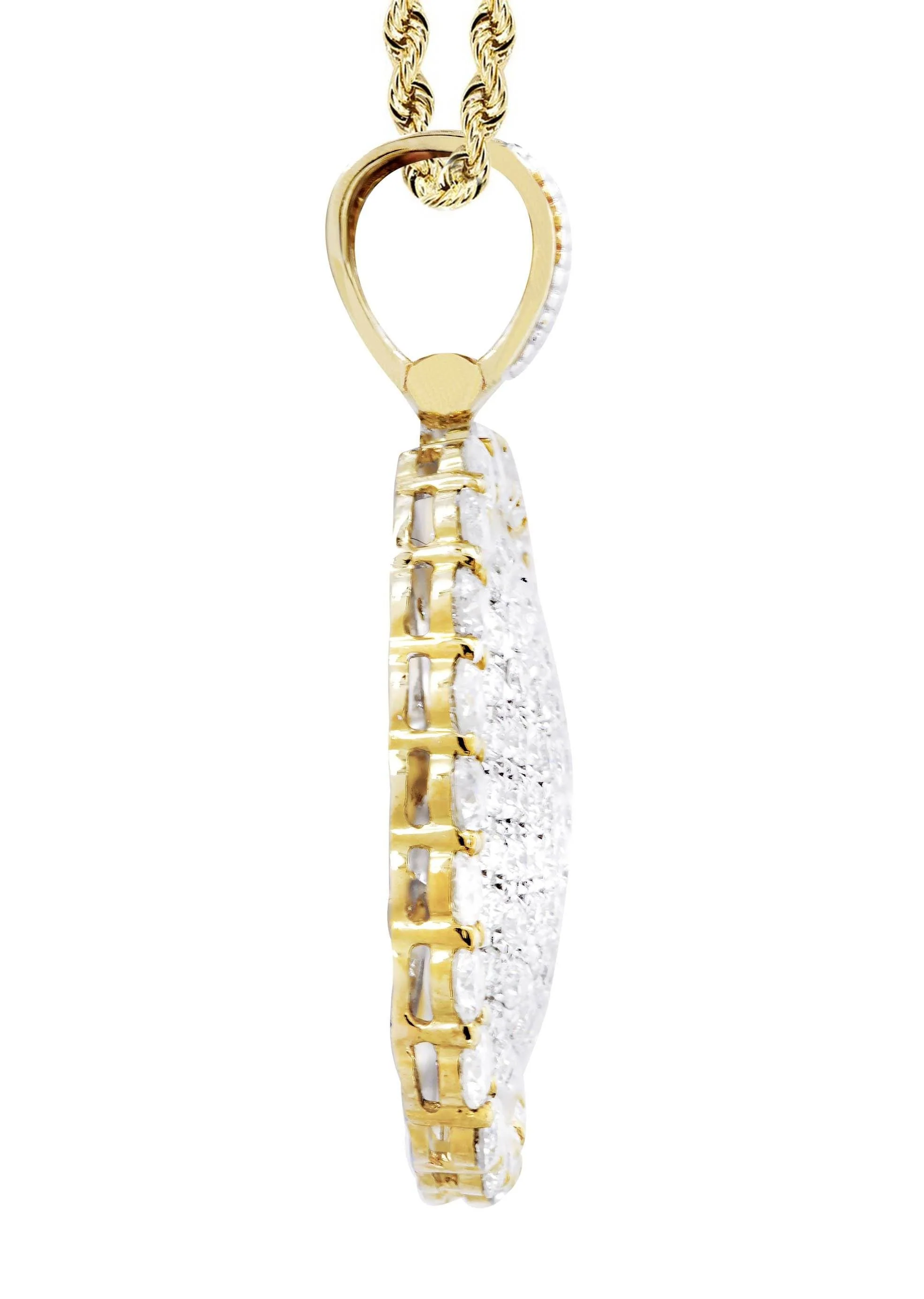 10K Yellow Gold Round Diamond Necklace | 3.34 Carats - Image 4