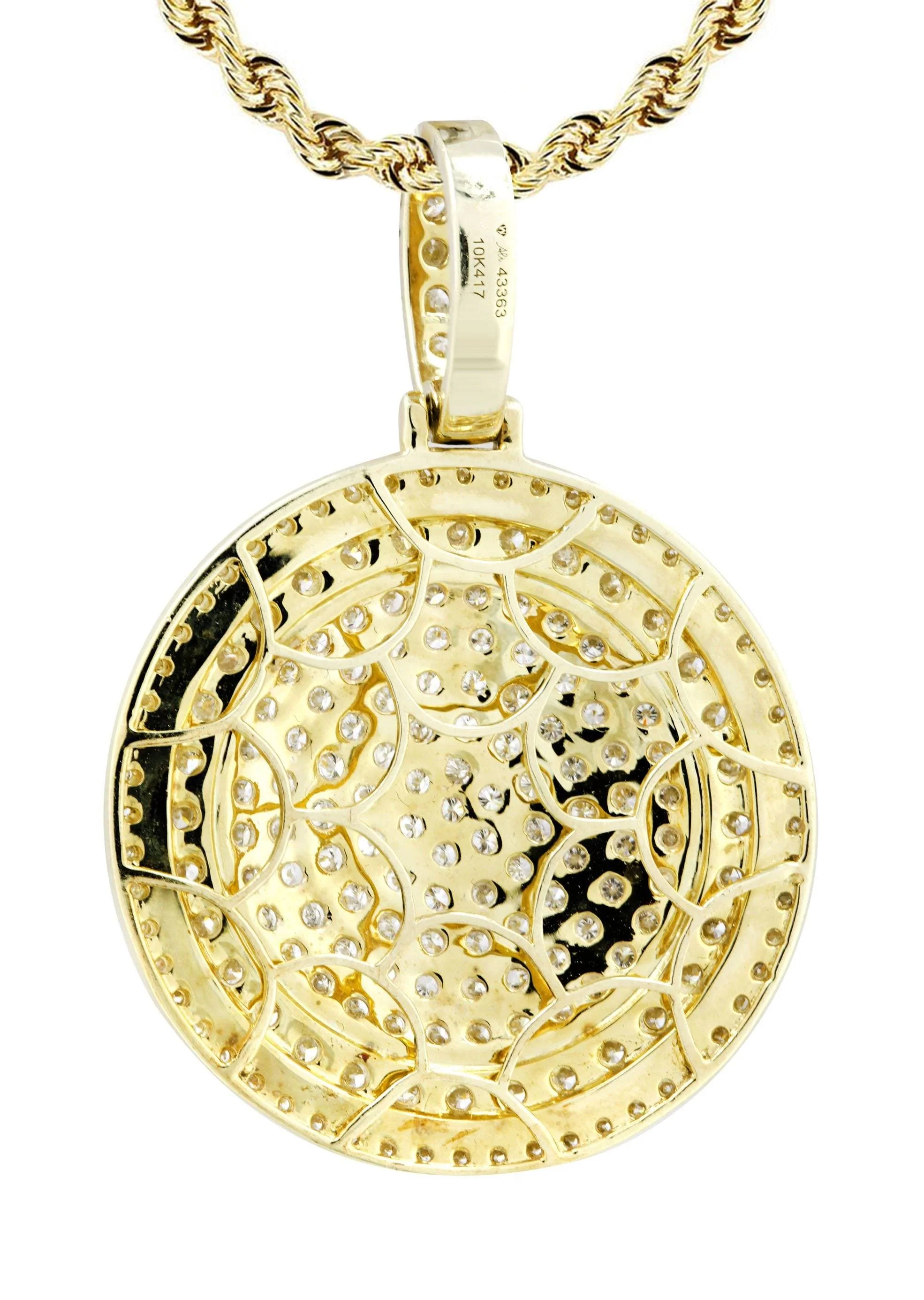 10K Yellow Gold Round Diamond Necklace | 4.42 Carats - Image 3