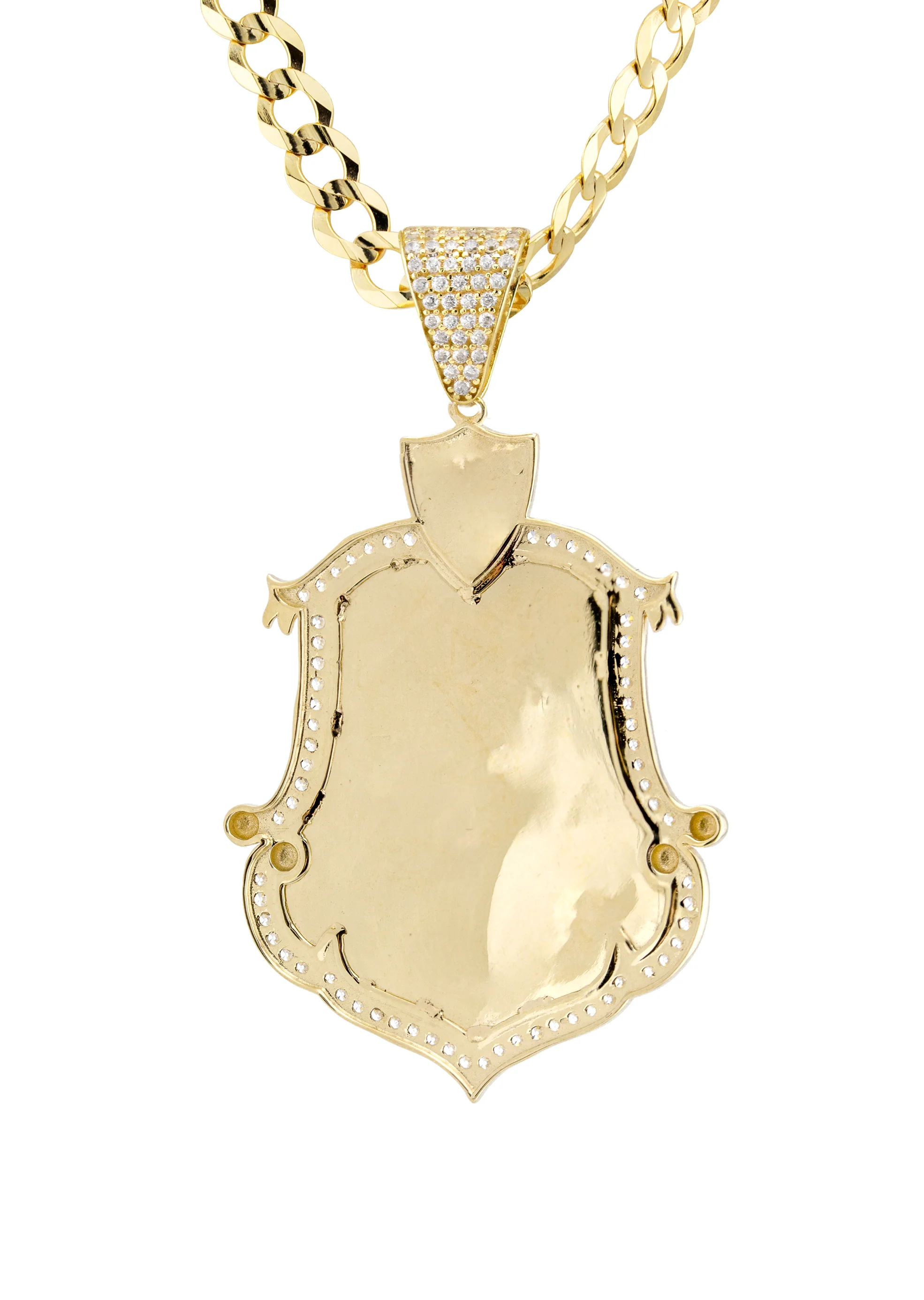 10K Yellow Gold Saint Necklace | Appx. 9 - 23 Grams - Image 5
