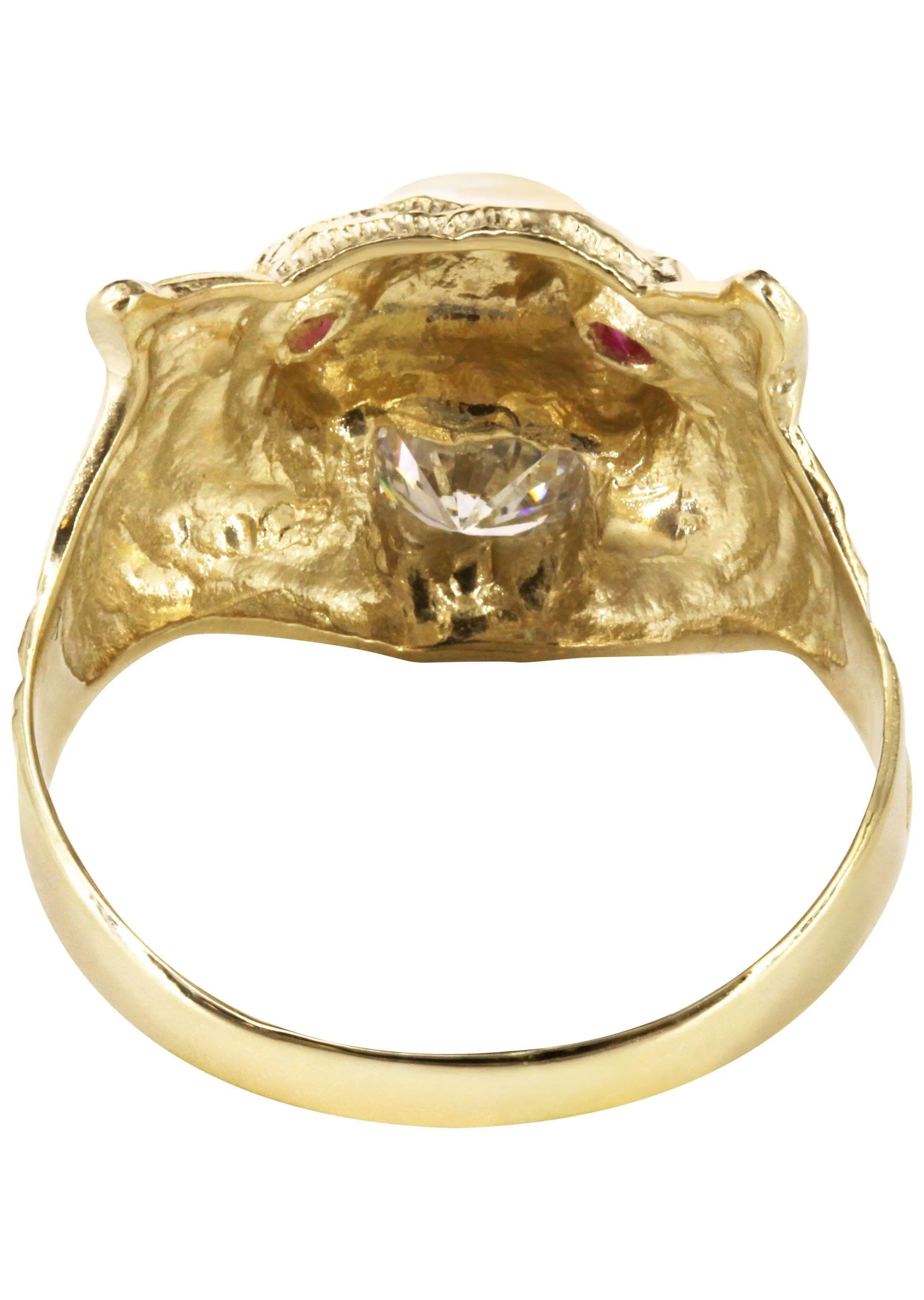 10K Gold Tiger style Mens Ring | 6.1 Grams - Image 3