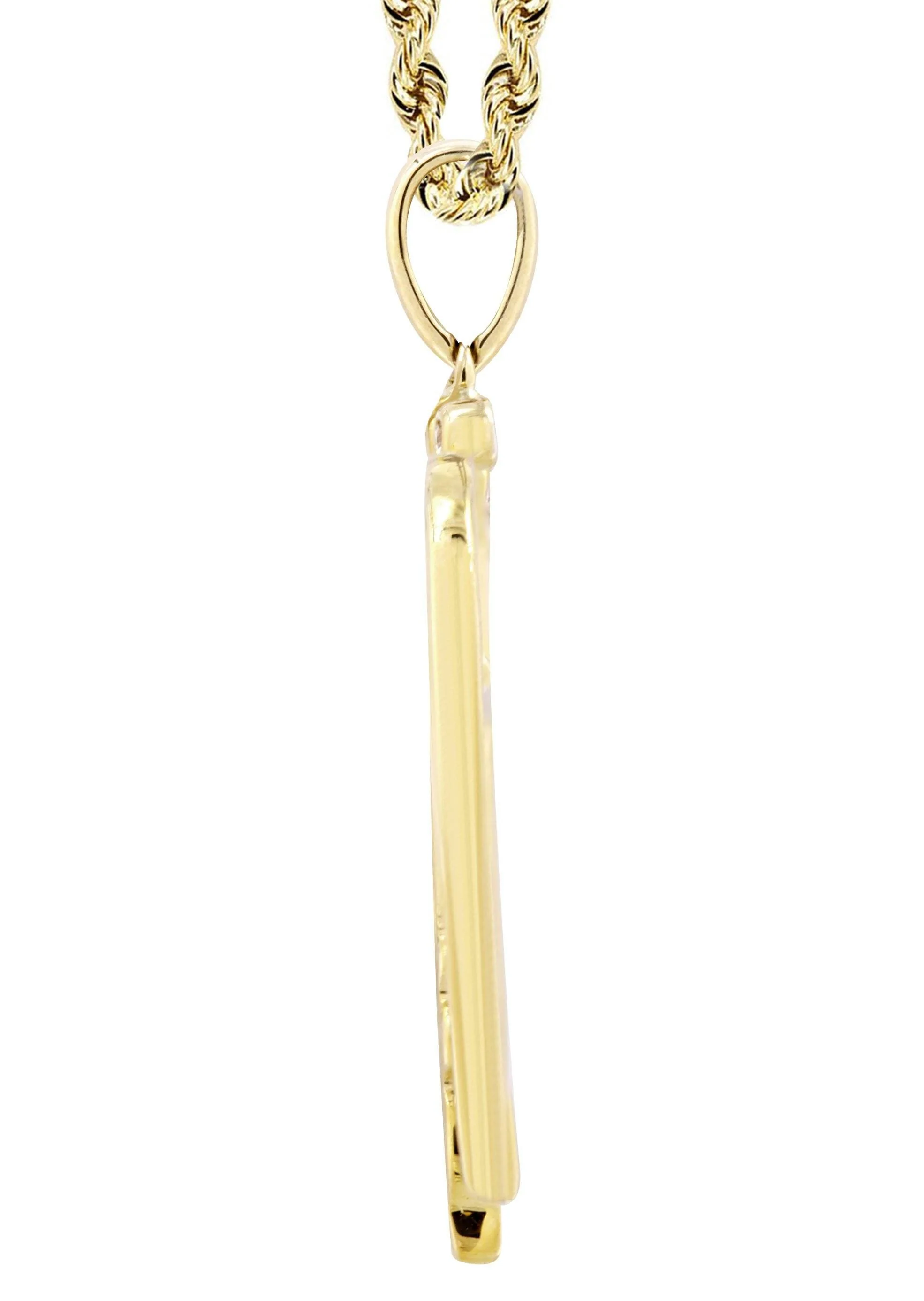 10K Yellow Gold Wings Diamond Necklace  | 0.77 Carats - Image 4