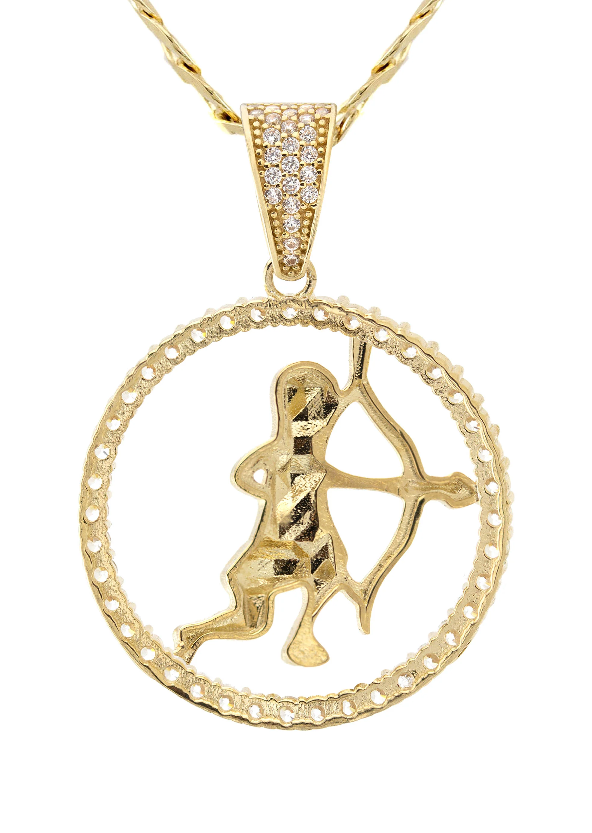10K Yellow Gold Zodiac Sagittarius Necklace | Appx. 16.8 Grams - Image 3